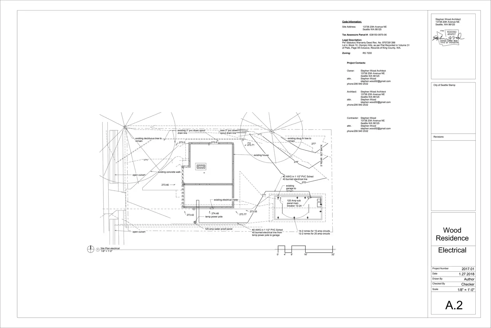 Site plan for 13738 20th Ave NE