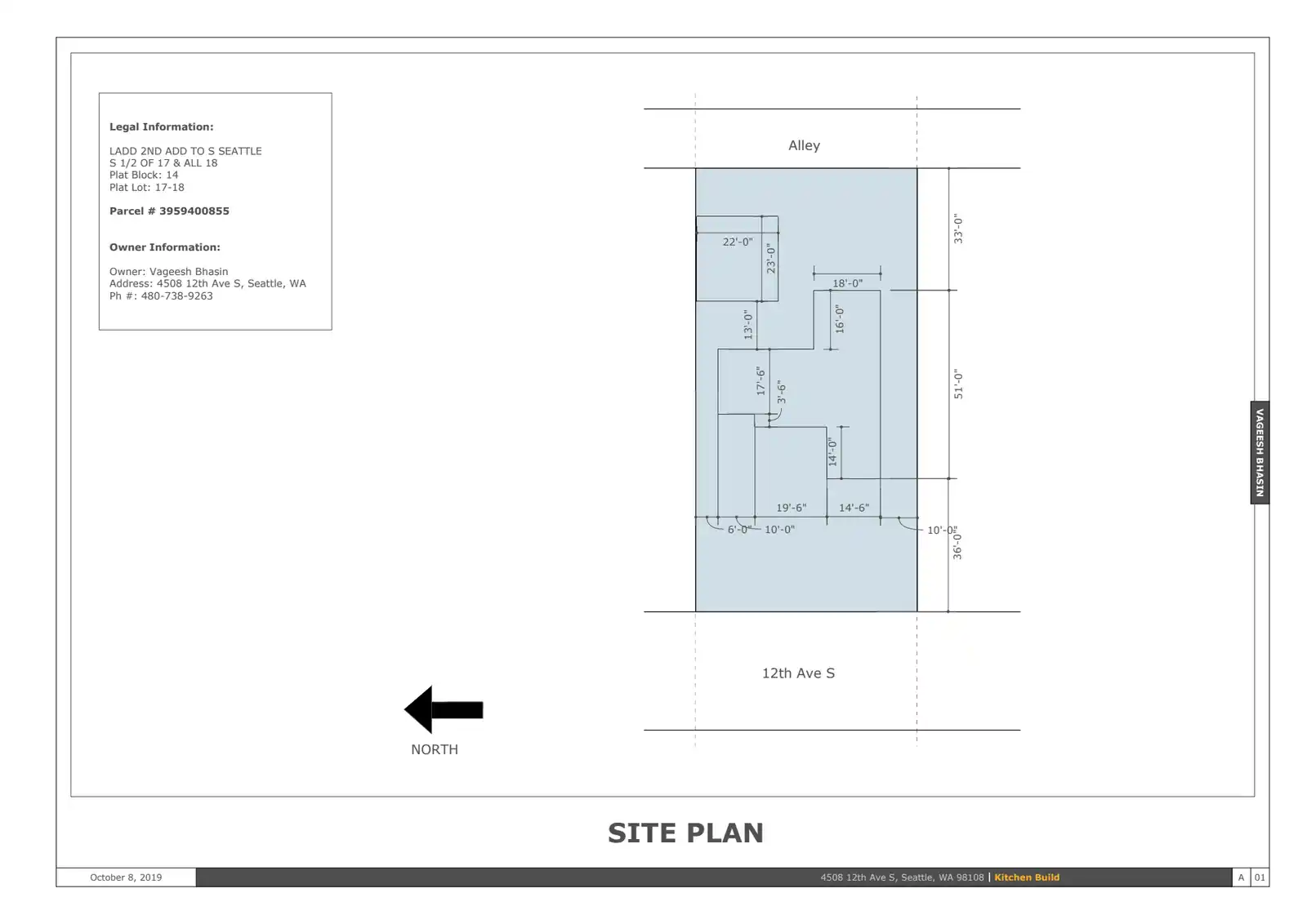Site plan for 4508 12th Ave S