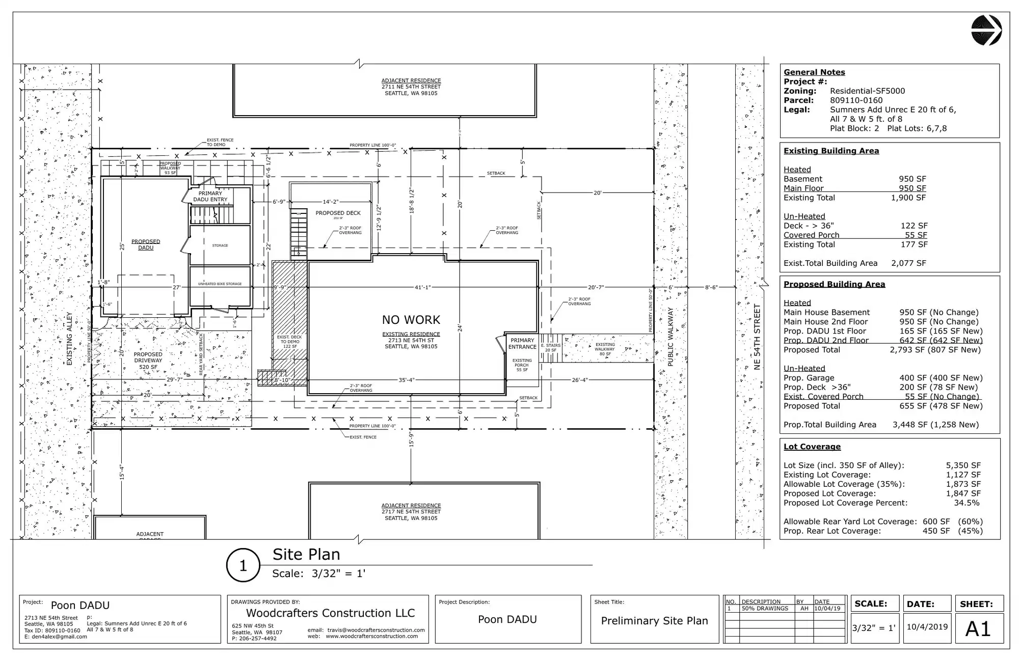 Site plan for 2713 NE 54th St