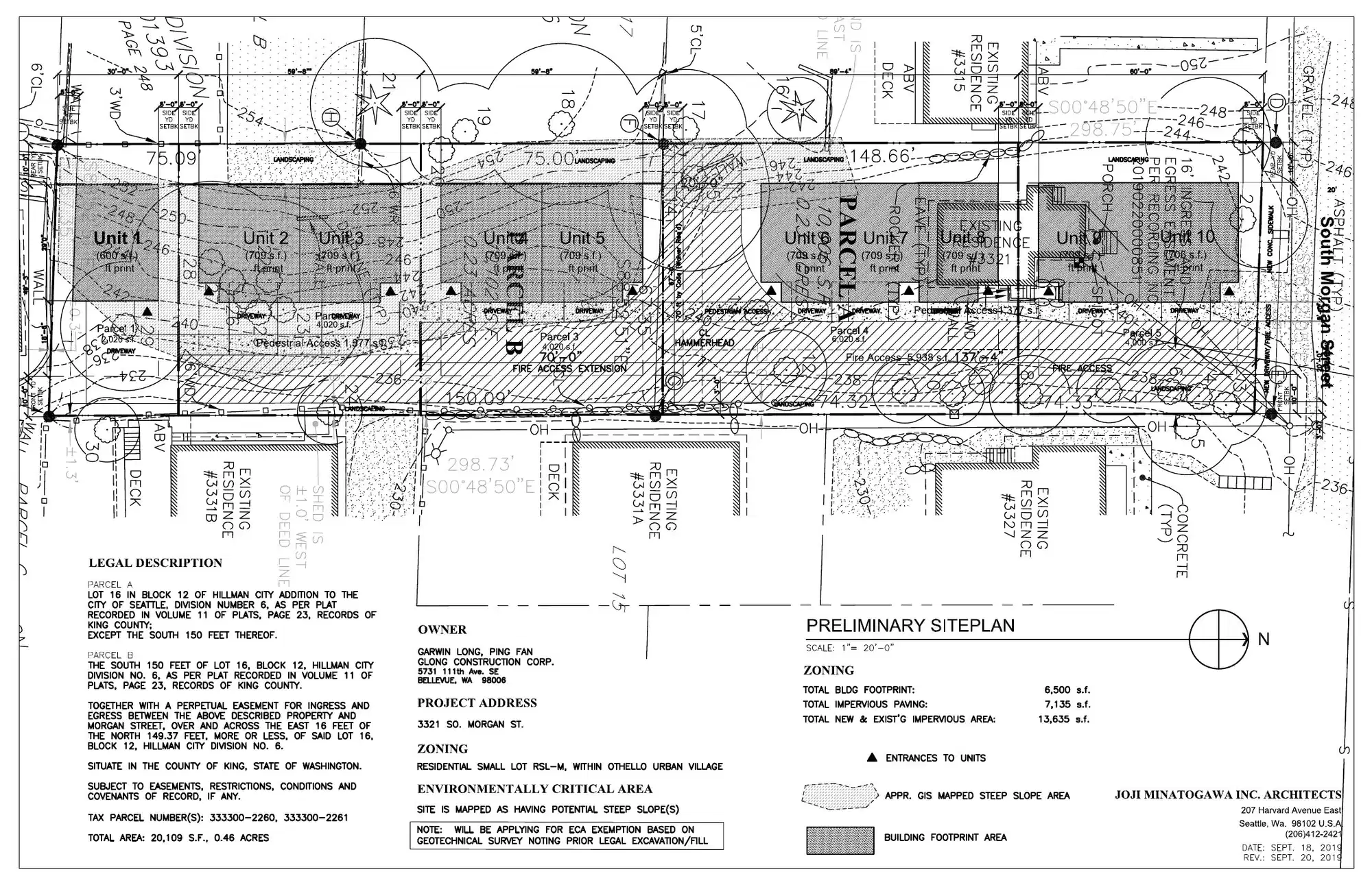 Site plan for 3325 A S Morgan St