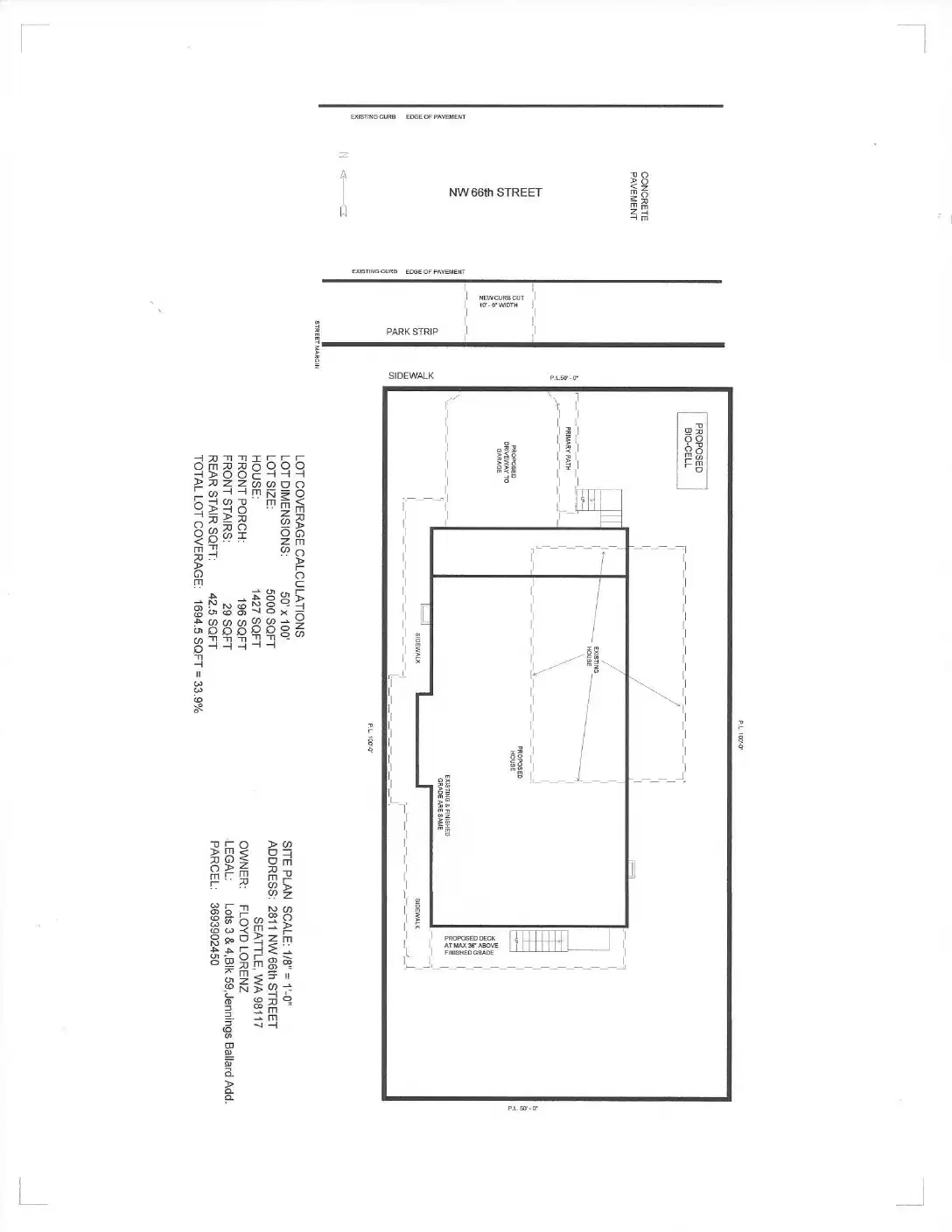 Site plan for 2811 NW 66th St