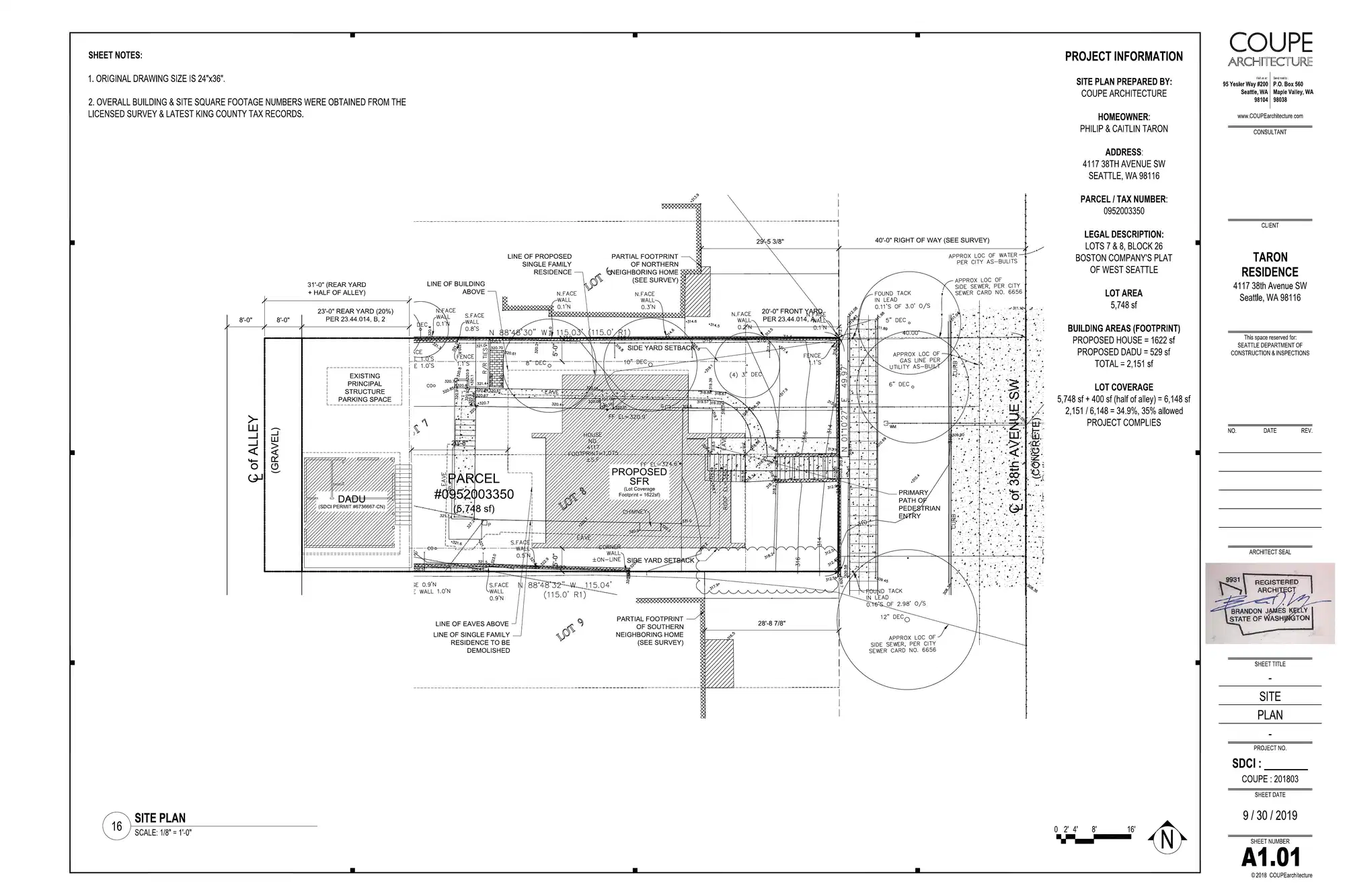 Site plan for 4117 38th Ave SW