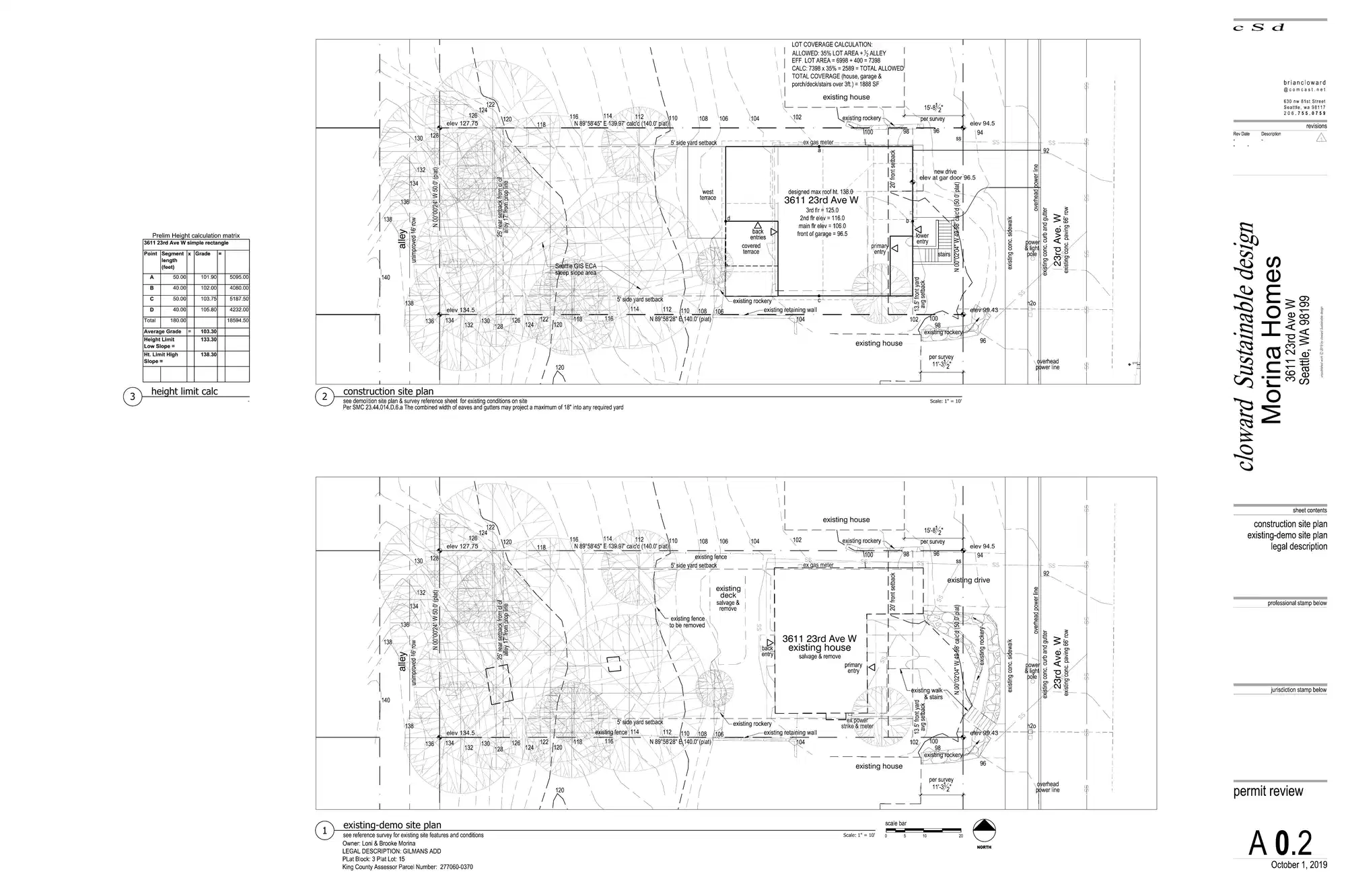 Site plan for 3611 23rd Ave W