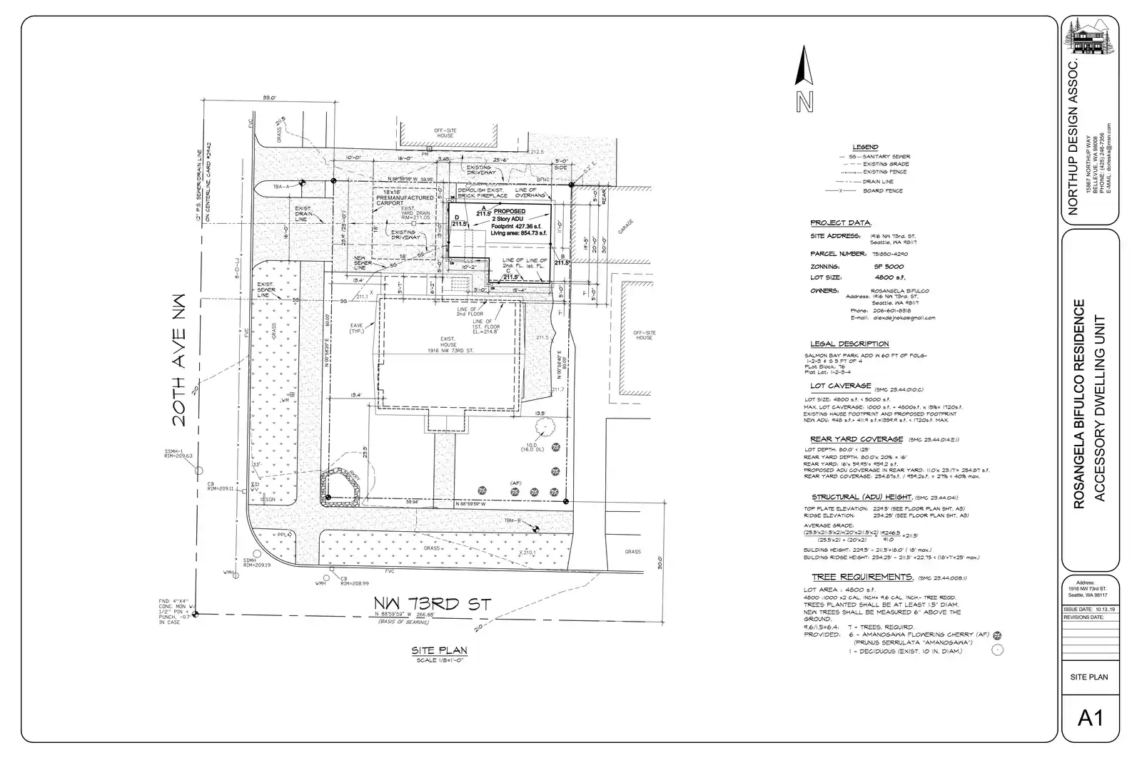 Site plan for 1916 NW 73rd St