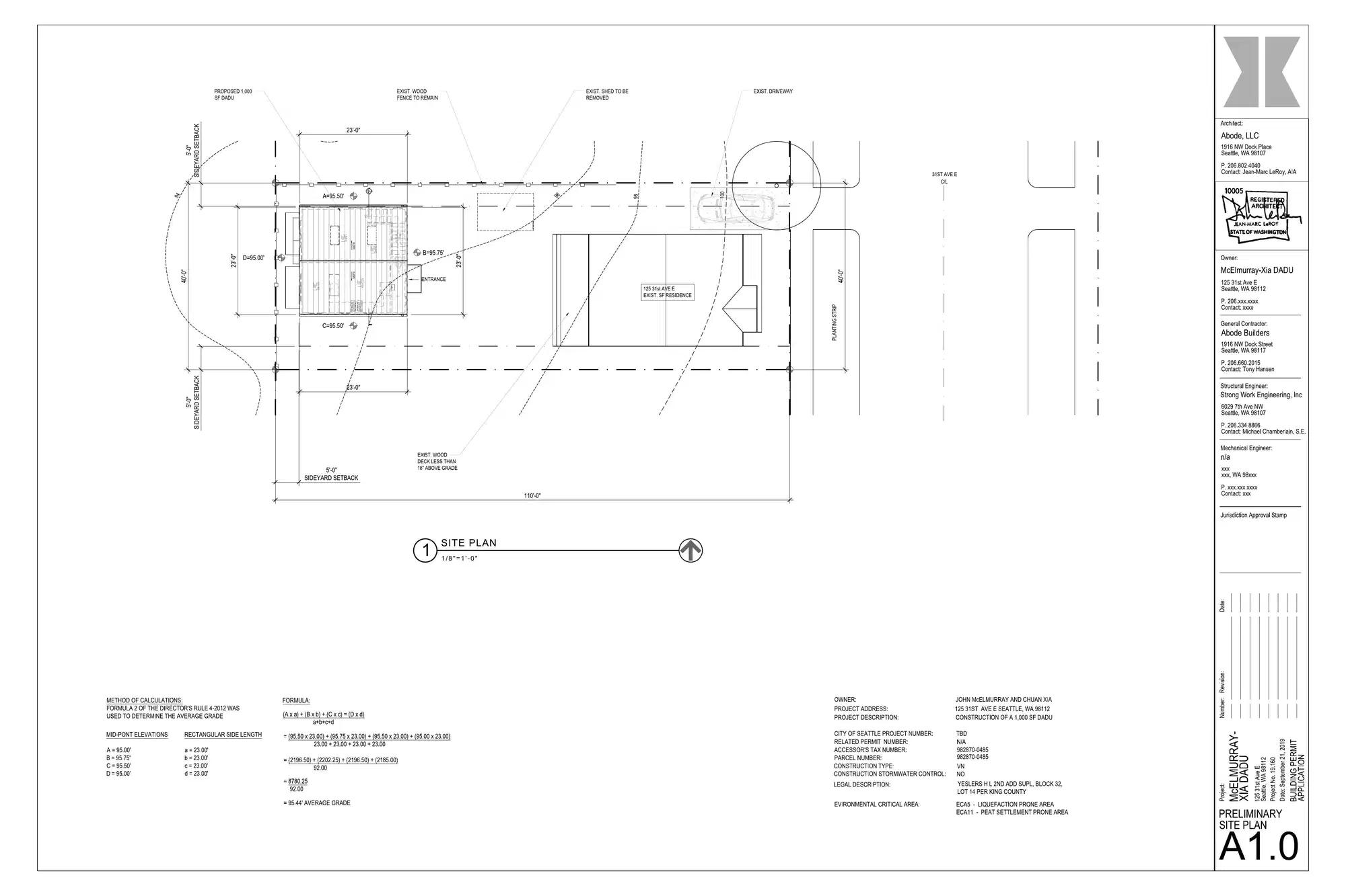 Site plan for 125 31st Ave E
