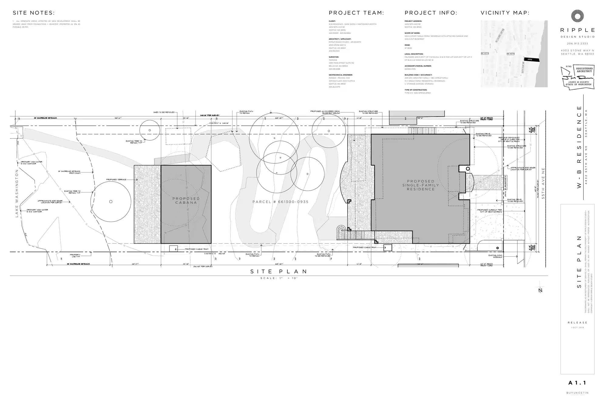 Site plan for 4432 55th Ave NE
