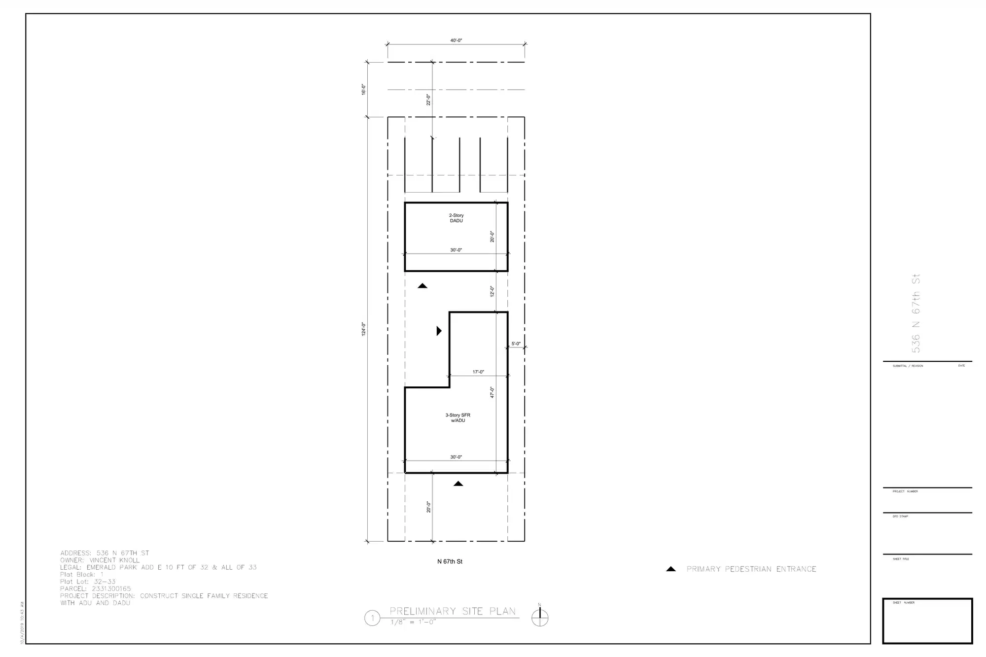 Site plan for 536 N 67th St