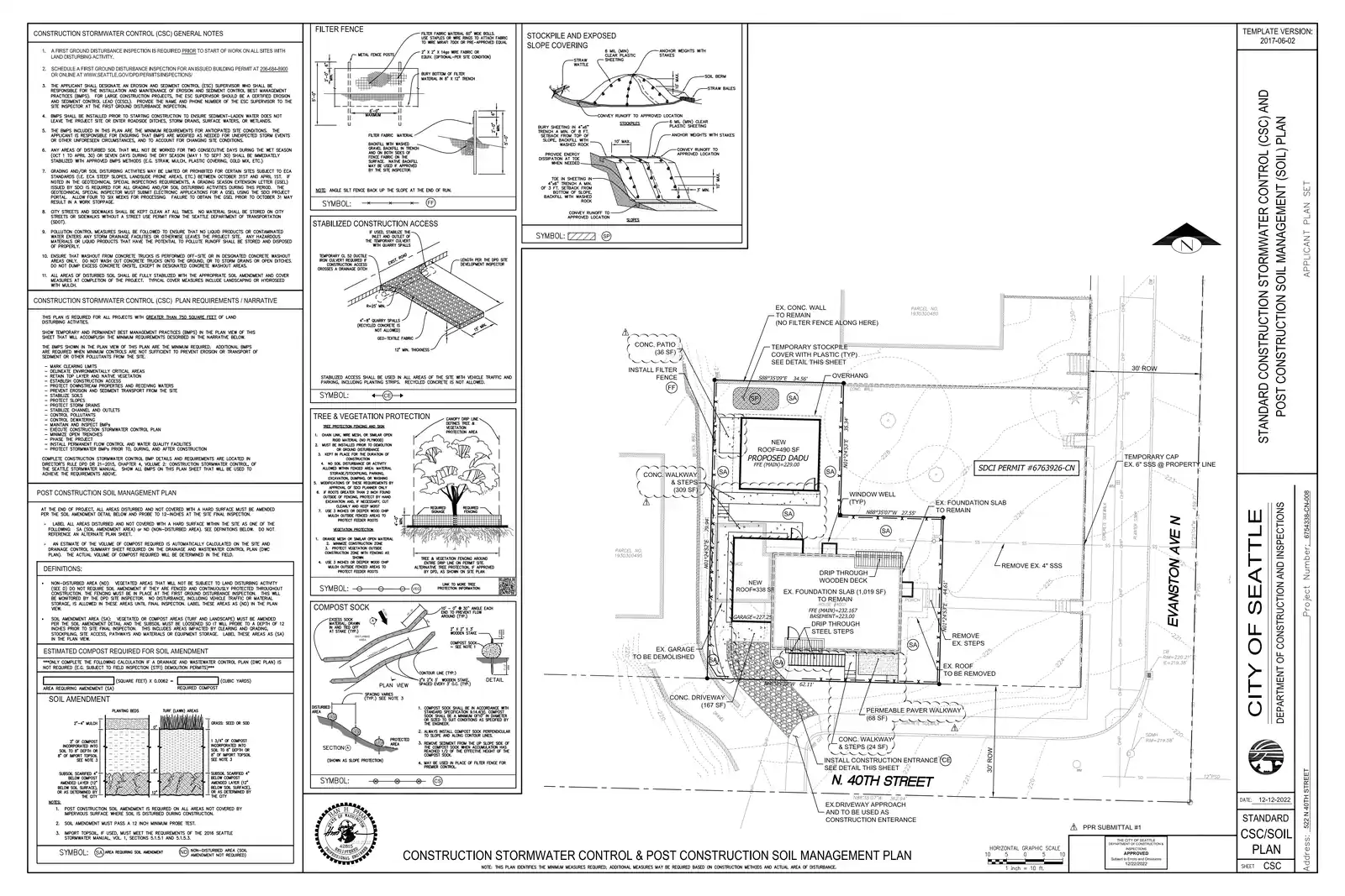 Site plan for 522 N 40th St