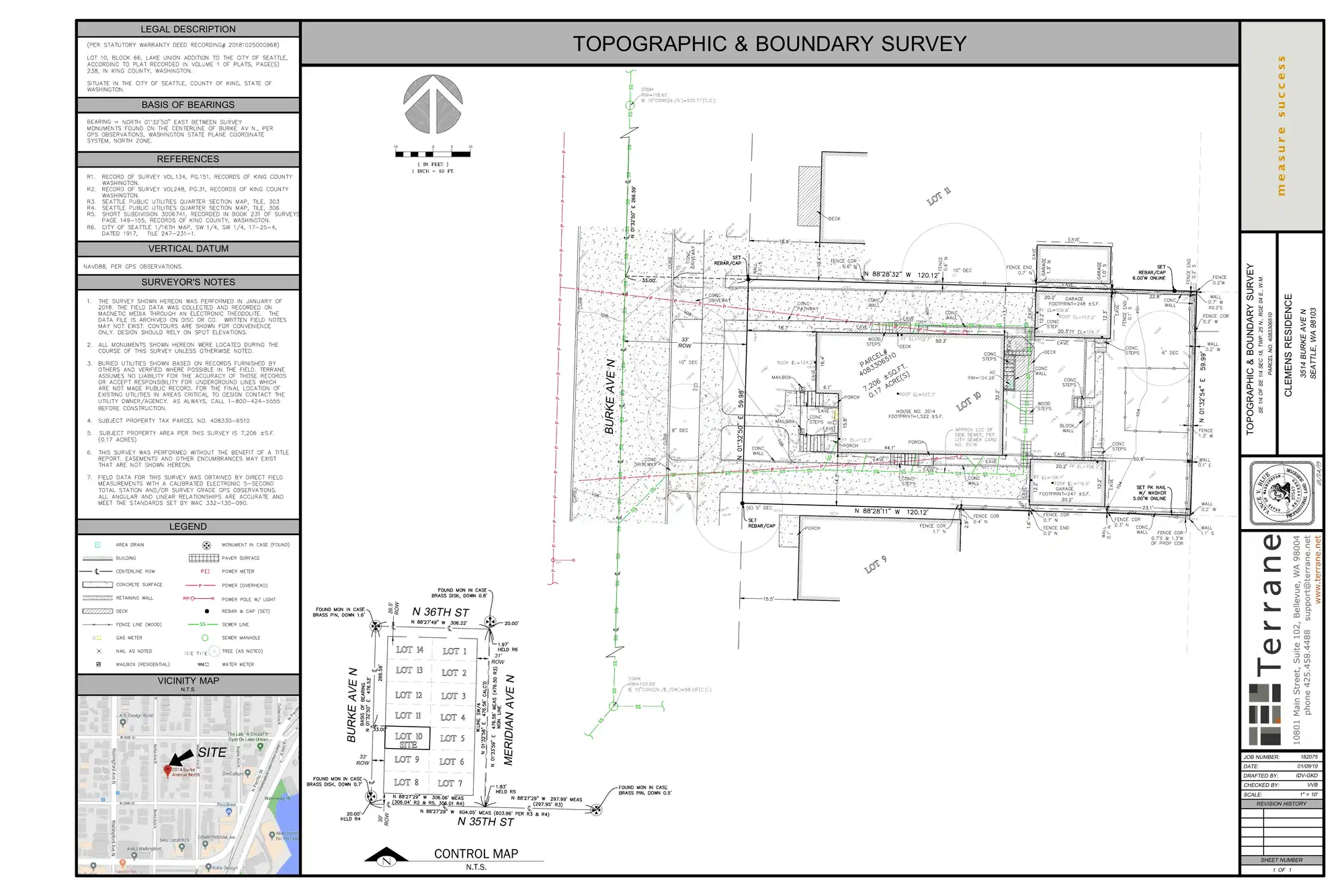 Site plan for 3514 Burke Ave N
