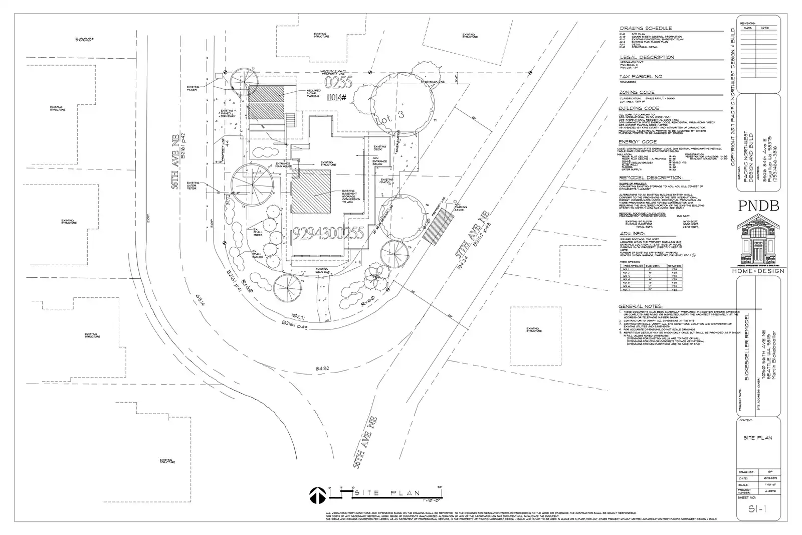 Site plan for 7050 56th Ave NE