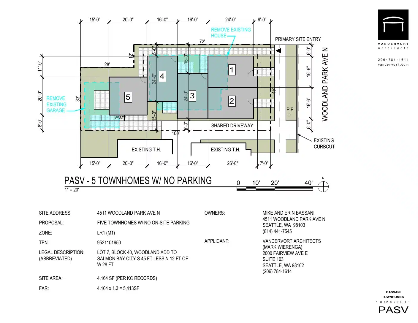 Site plan for 4511 A Woodland Park Ave N