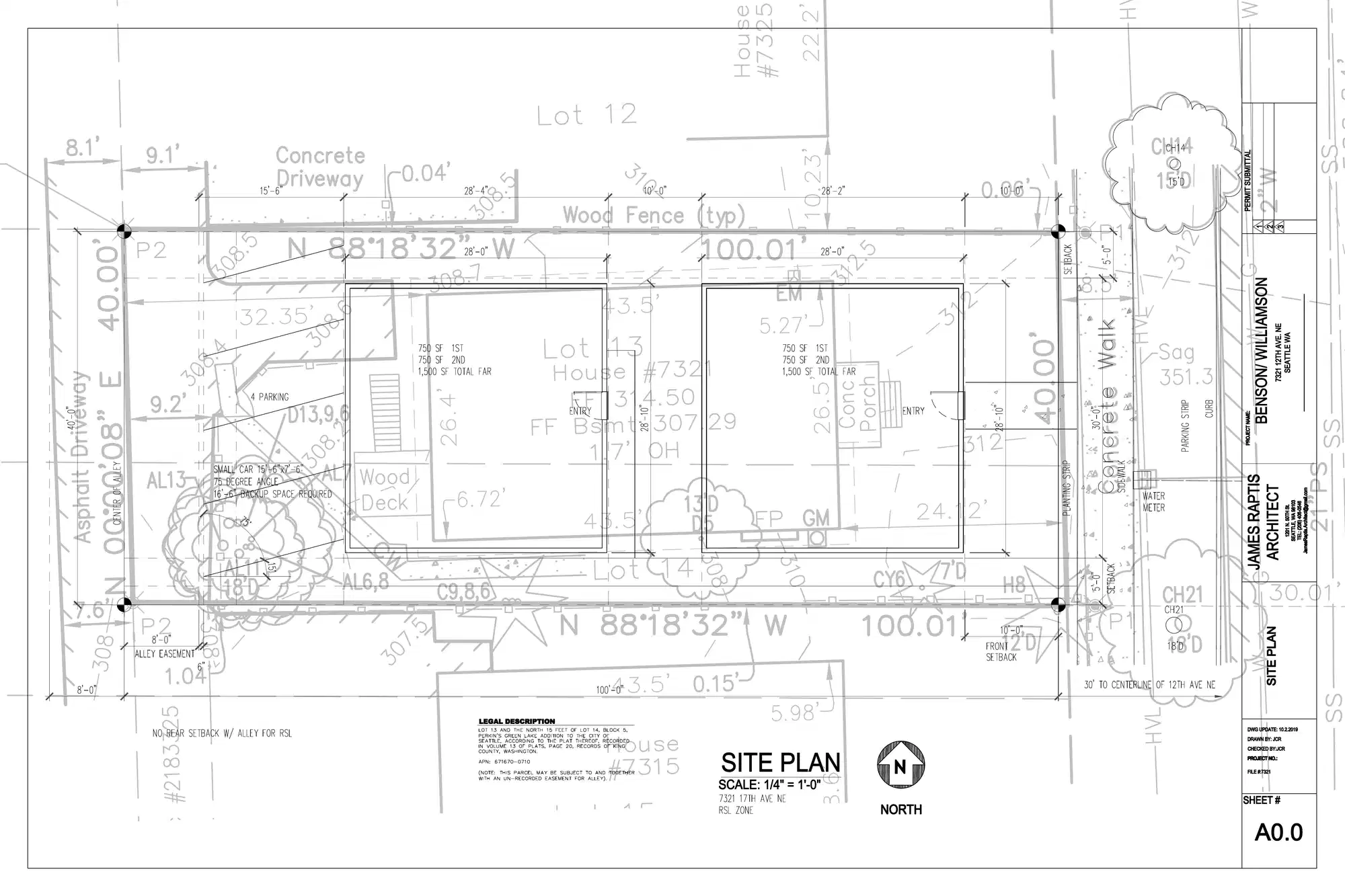 Site plan for 7321 12th Ave NE