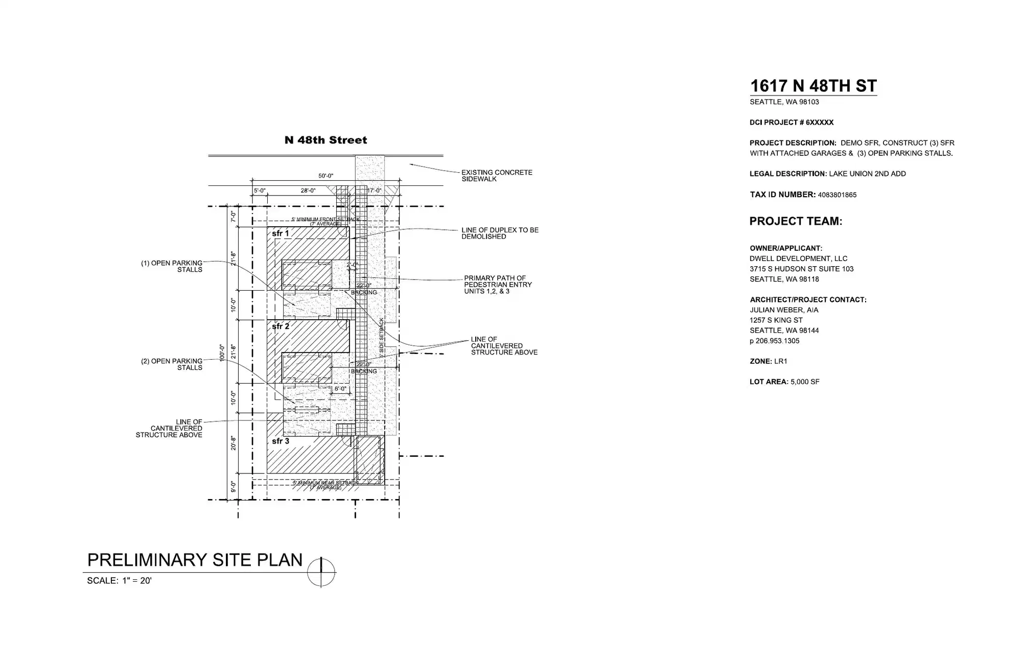 Site plan for 1617 N 48th St