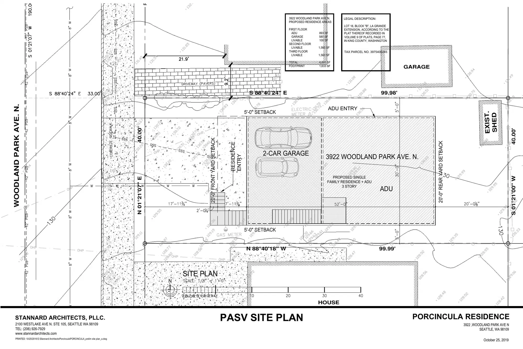 Site plan for 3922 Woodland Park Ave N