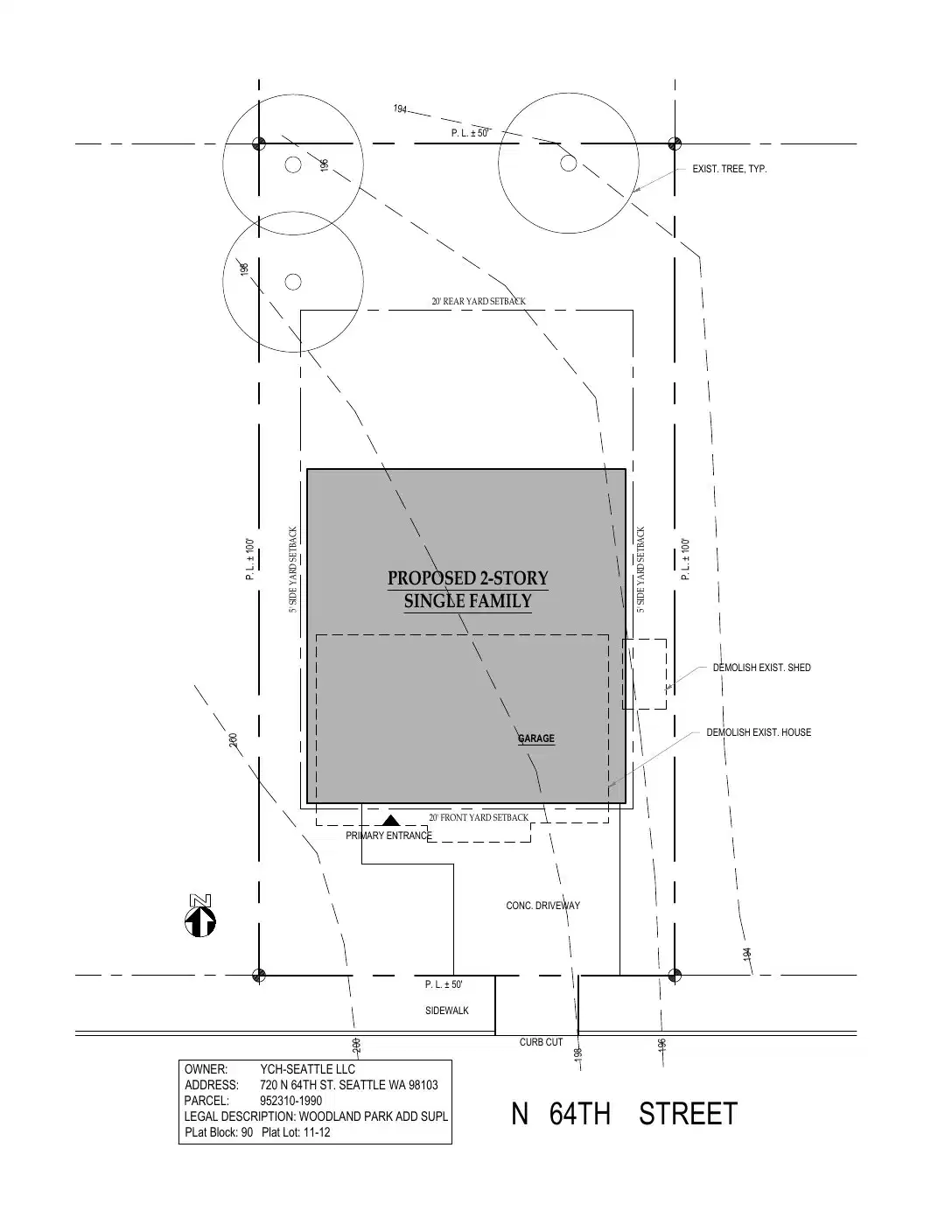 Site plan for 720 N 64th St