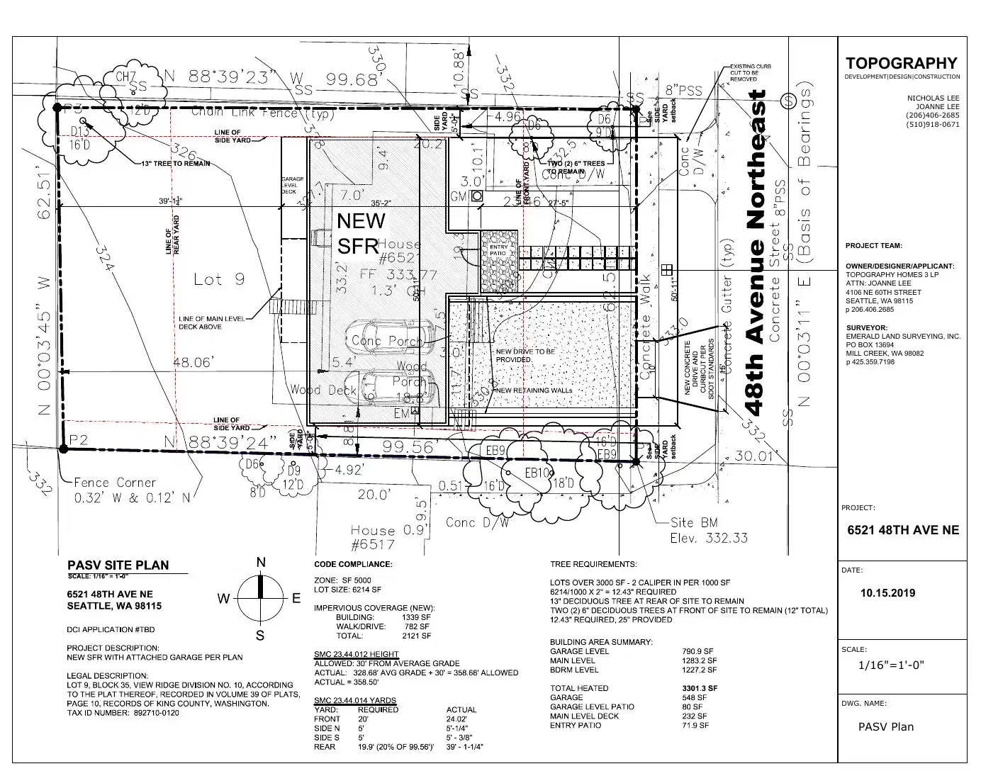 Site plan for 6521 48th Ave NE