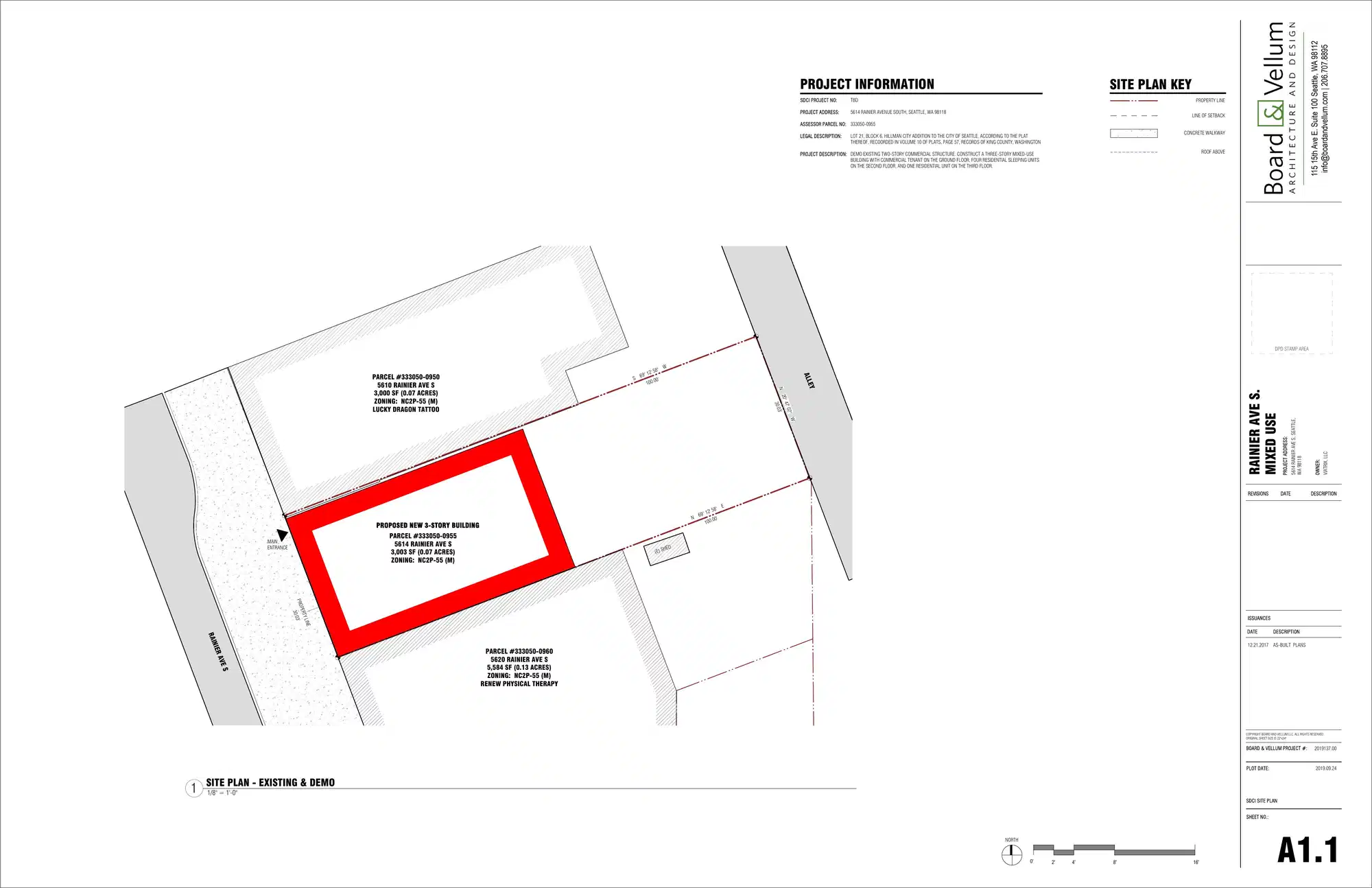 Site plan for 5614 Rainier Ave S