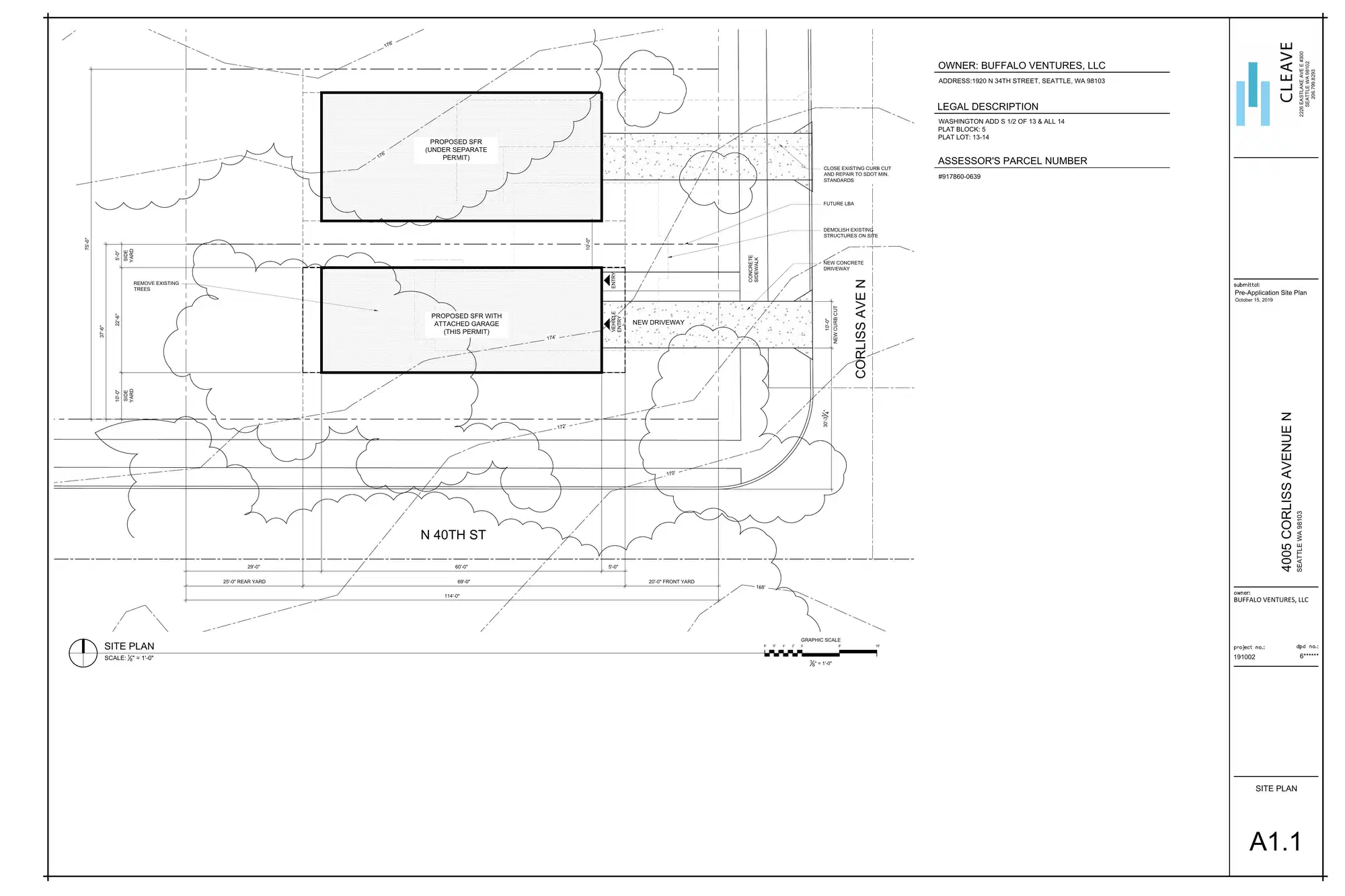 Site plan for 4005 Corliss Ave N