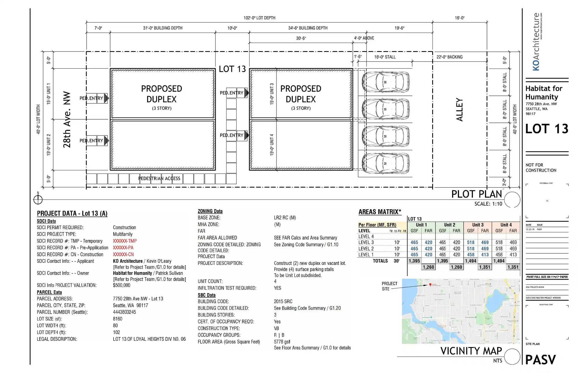 Site plan for 7754 28th Ave NW