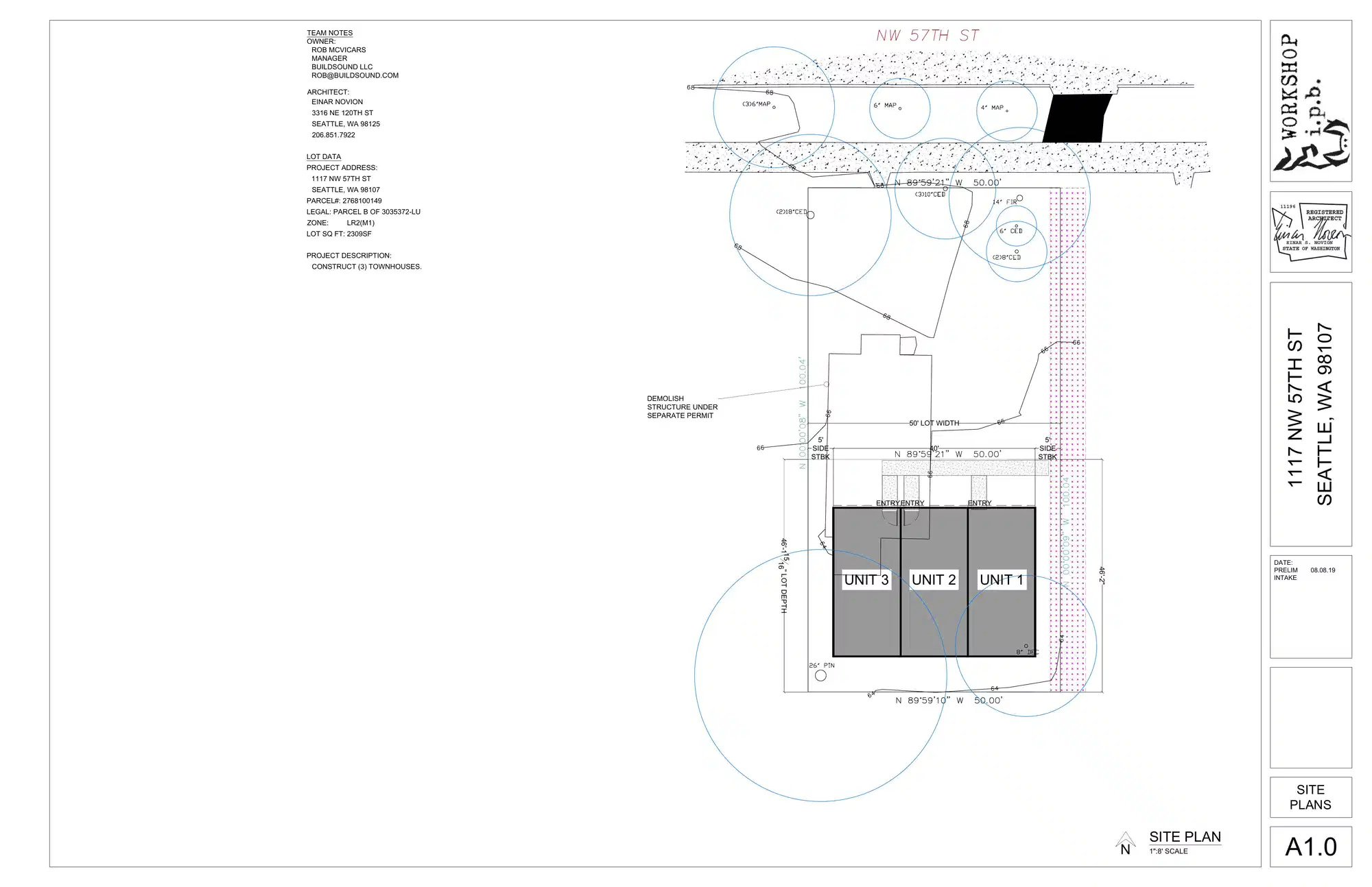 Site plan for 1117 NW 57th St