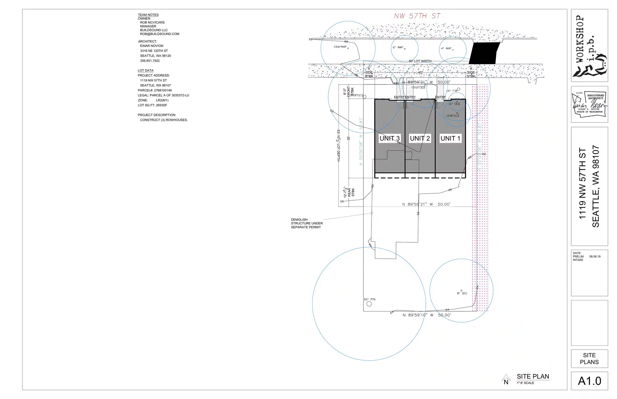 Site plan for 1119 NW 57th St