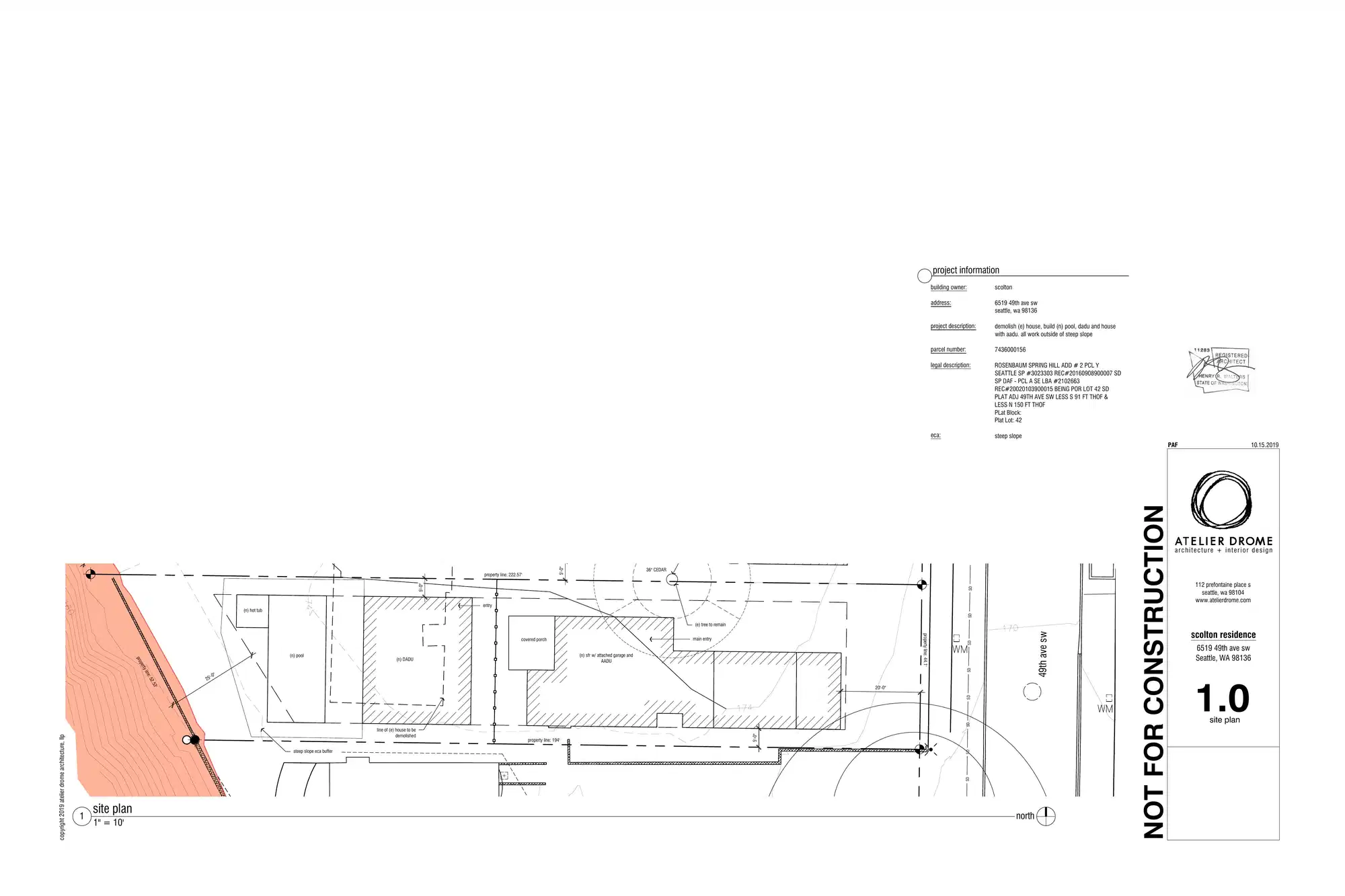 Site plan for 6519 49th Ave SW