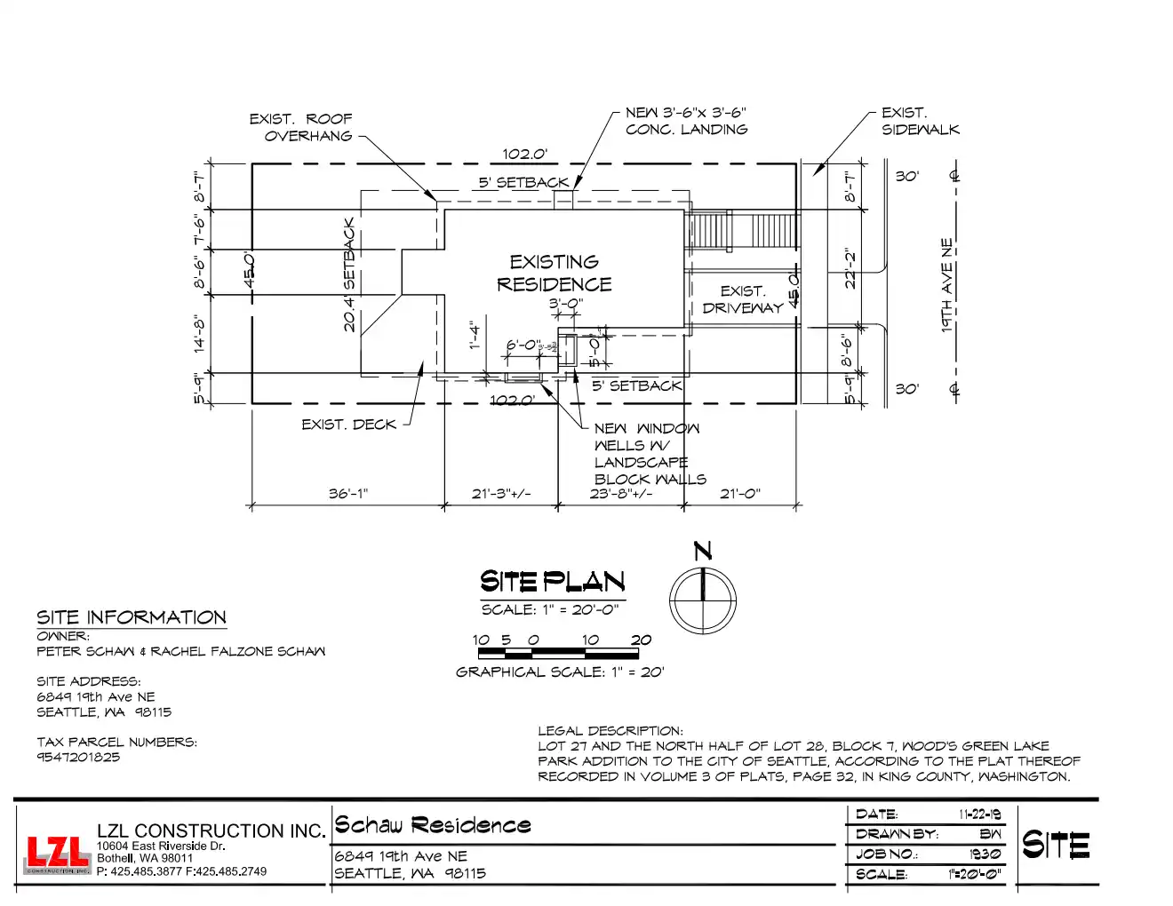 Site plan for 6849 19th Ave NE