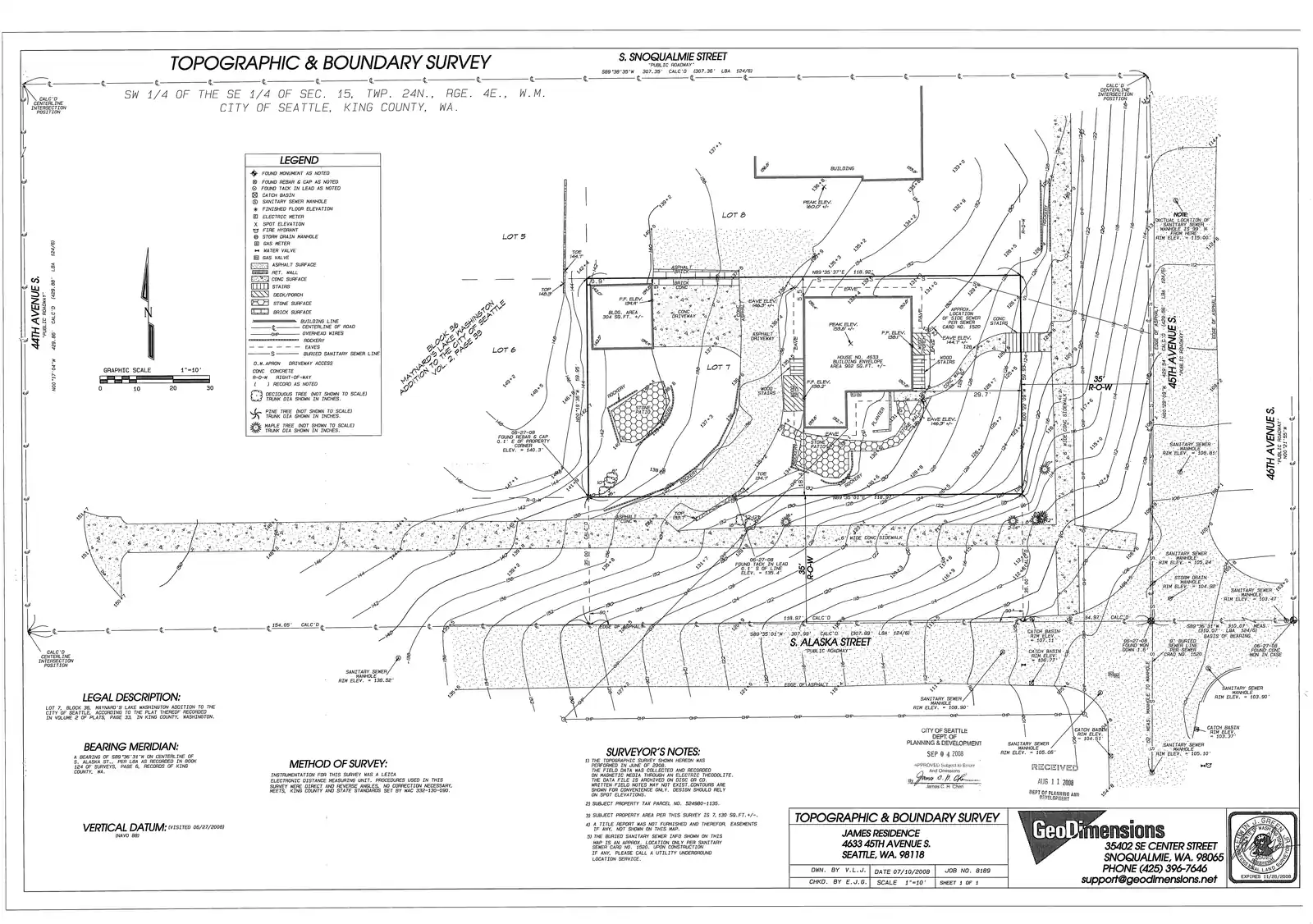 Site plan for 4633 45th Ave S