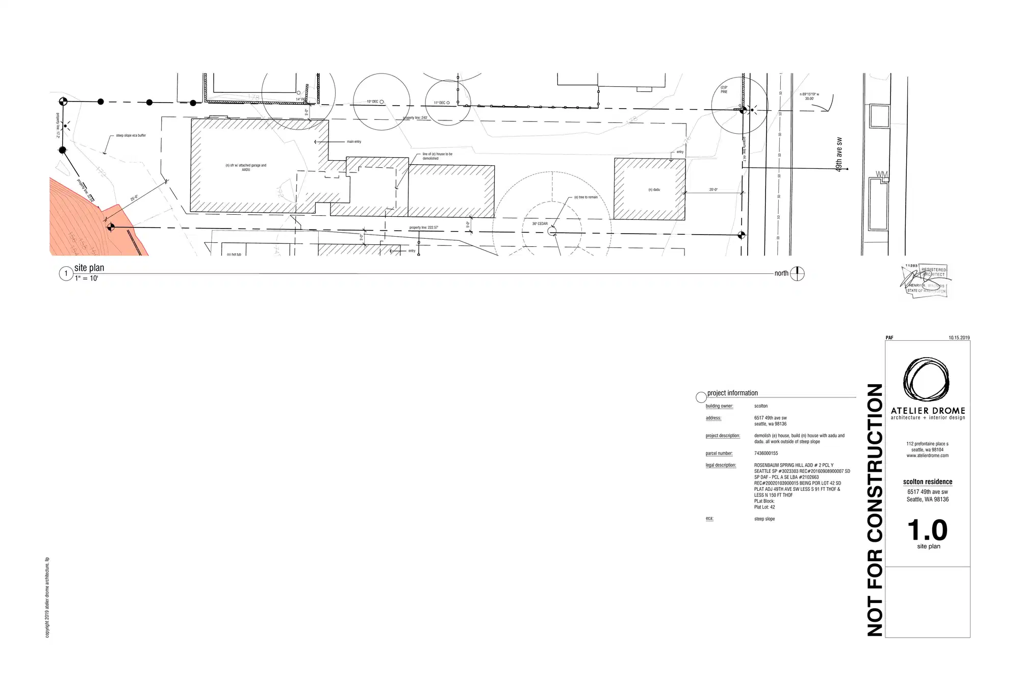 Site plan for 6517 49th Ave SW