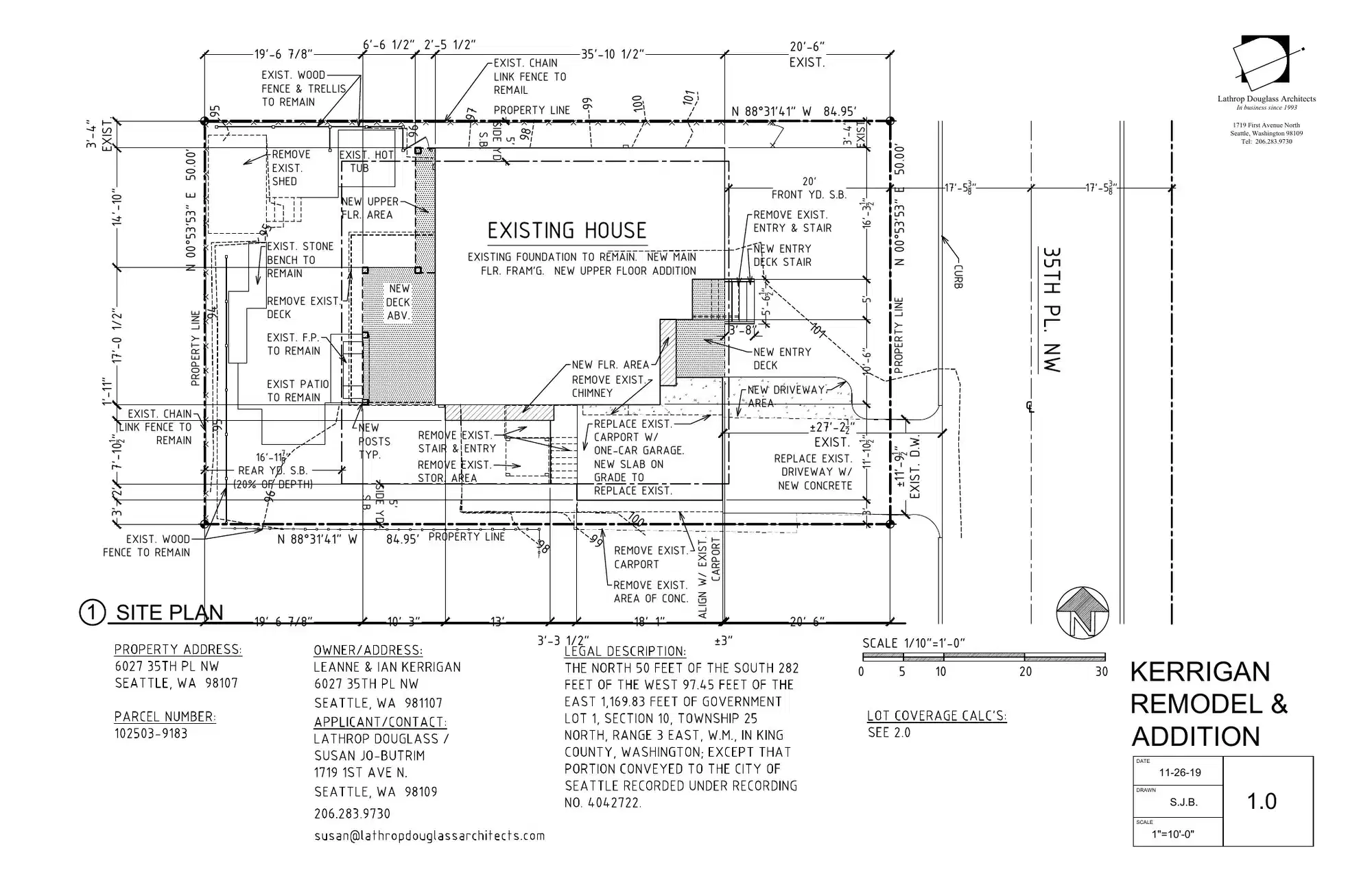 Site plan for 6027 35th Pl NW