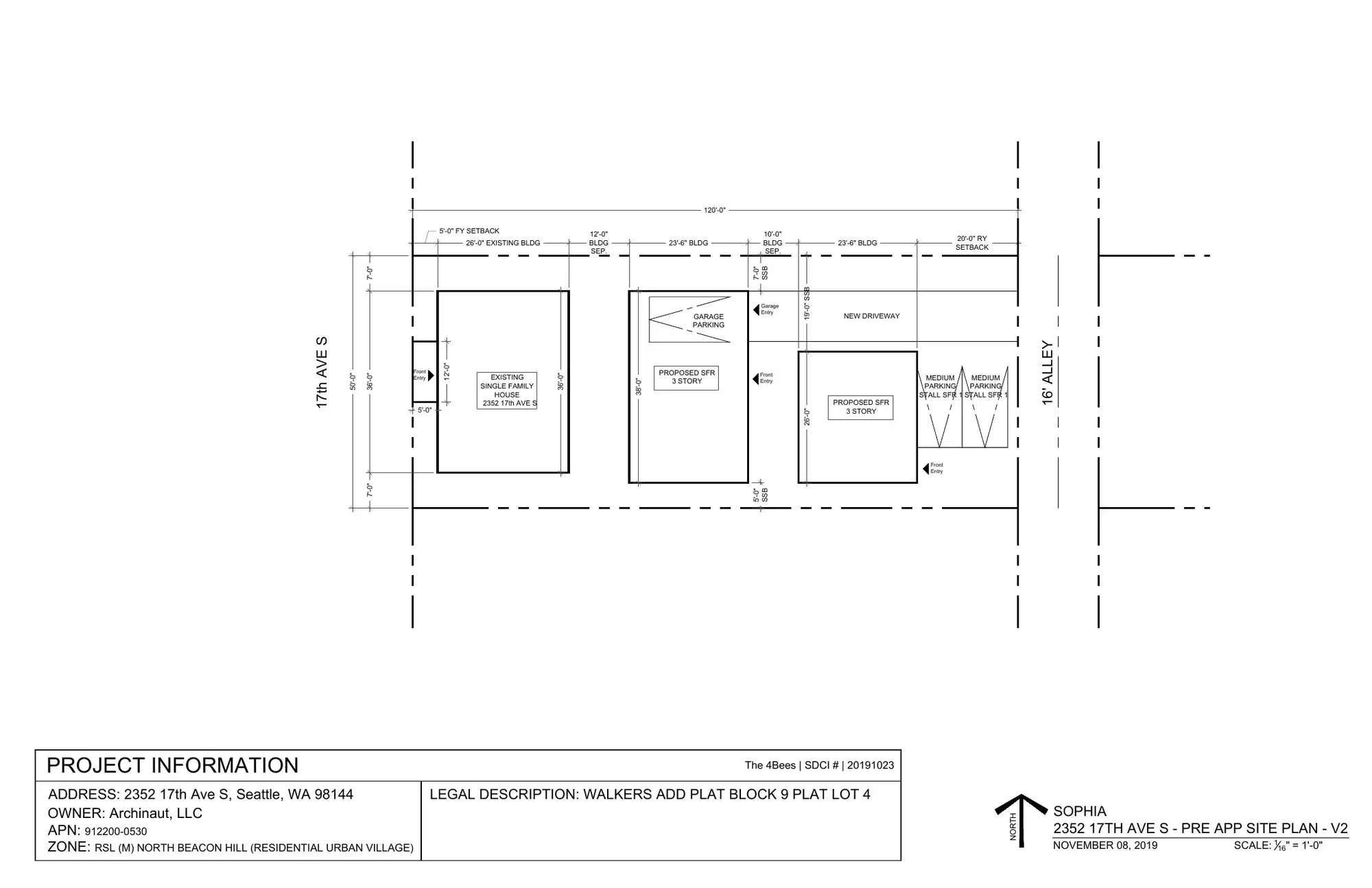 Site plan for 2352 17th Ave S