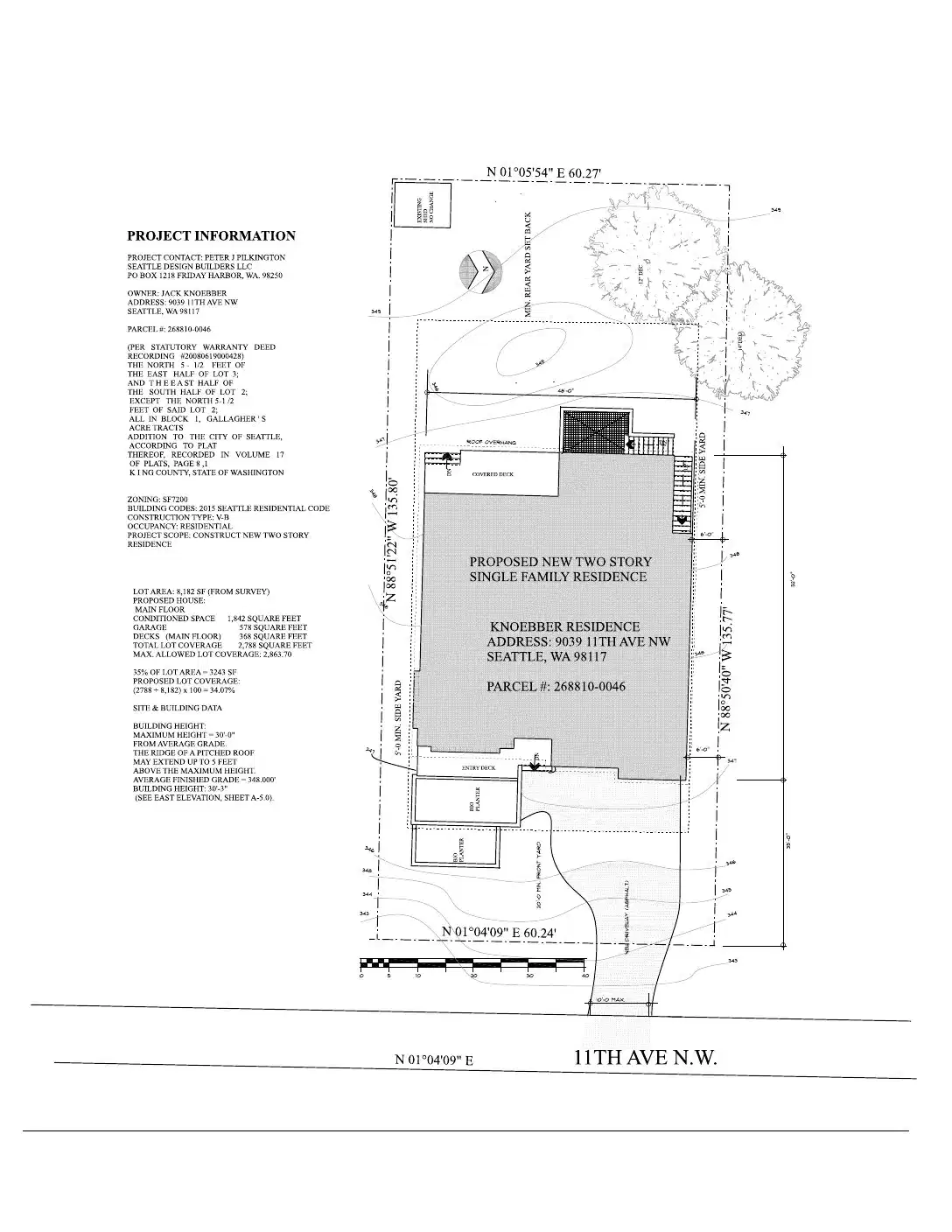 Site plan for 9039 11th Ave NW