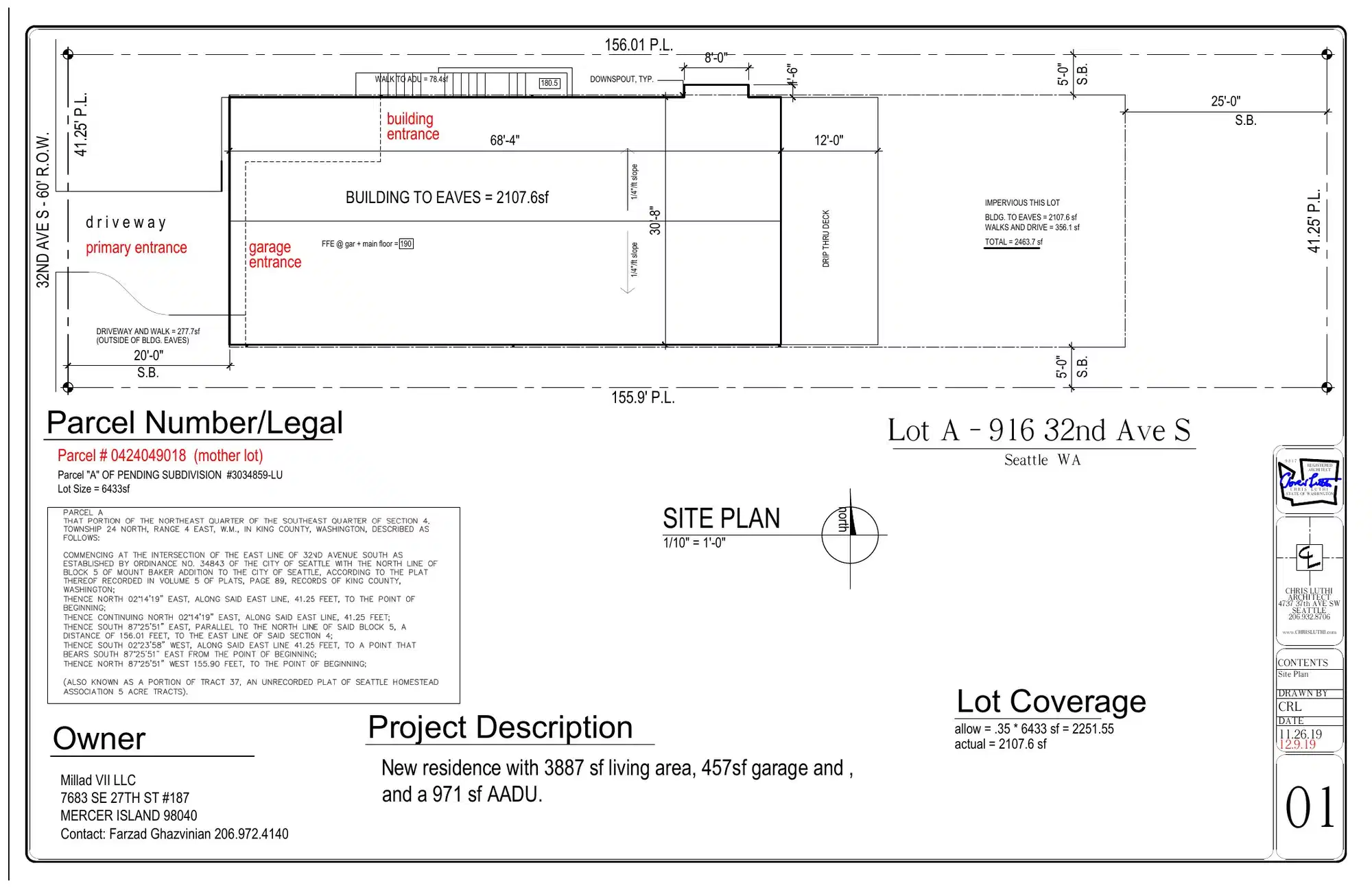 Site plan for 916 32nd Ave S
