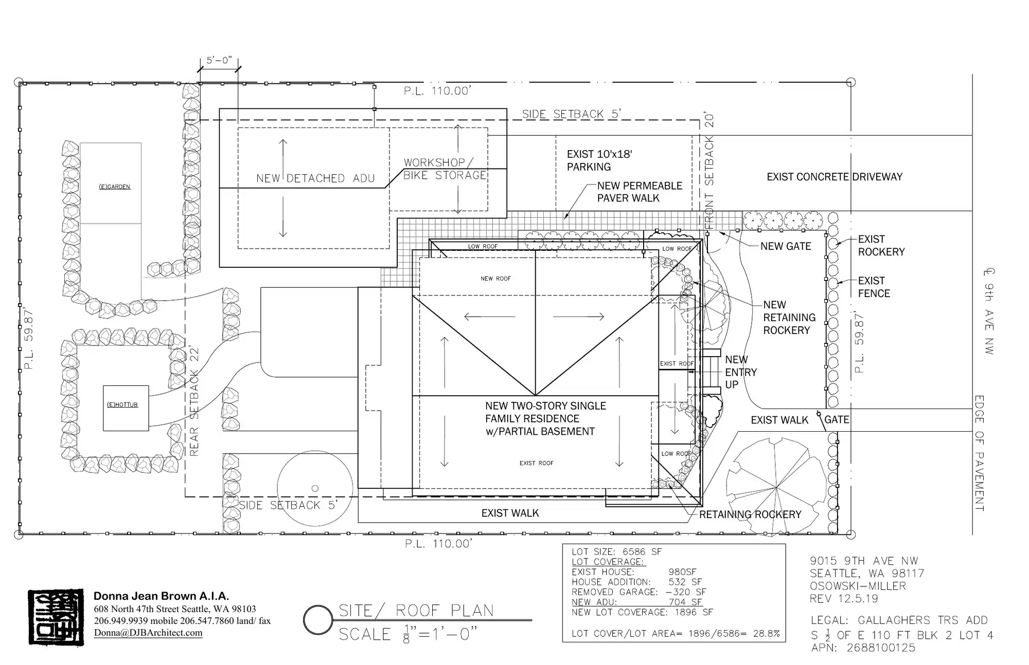 Site plan for 9015 9th Ave NW