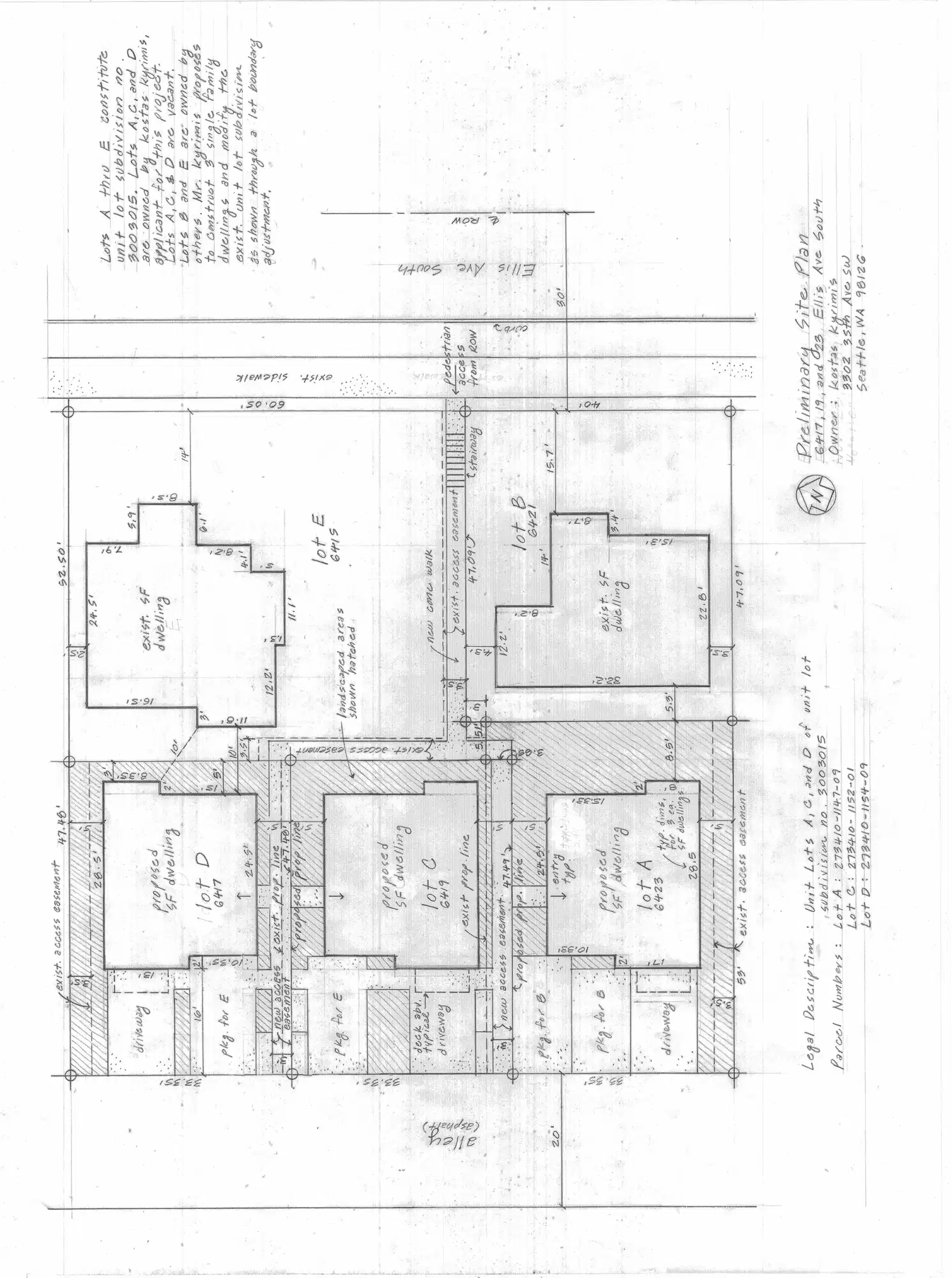 Site plan for 6417 Ellis Ave S