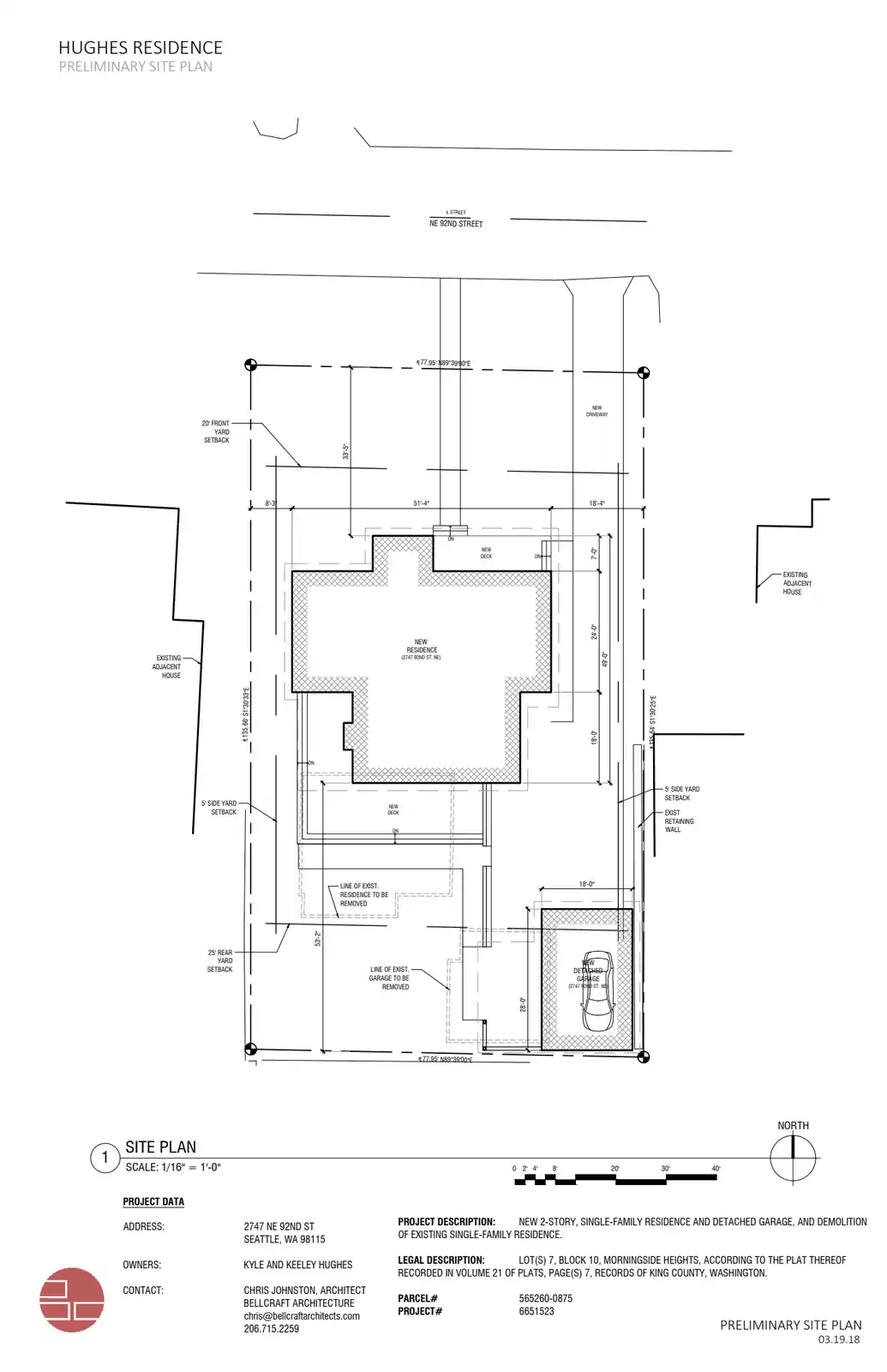 Site plan for 2747 NE 92nd St