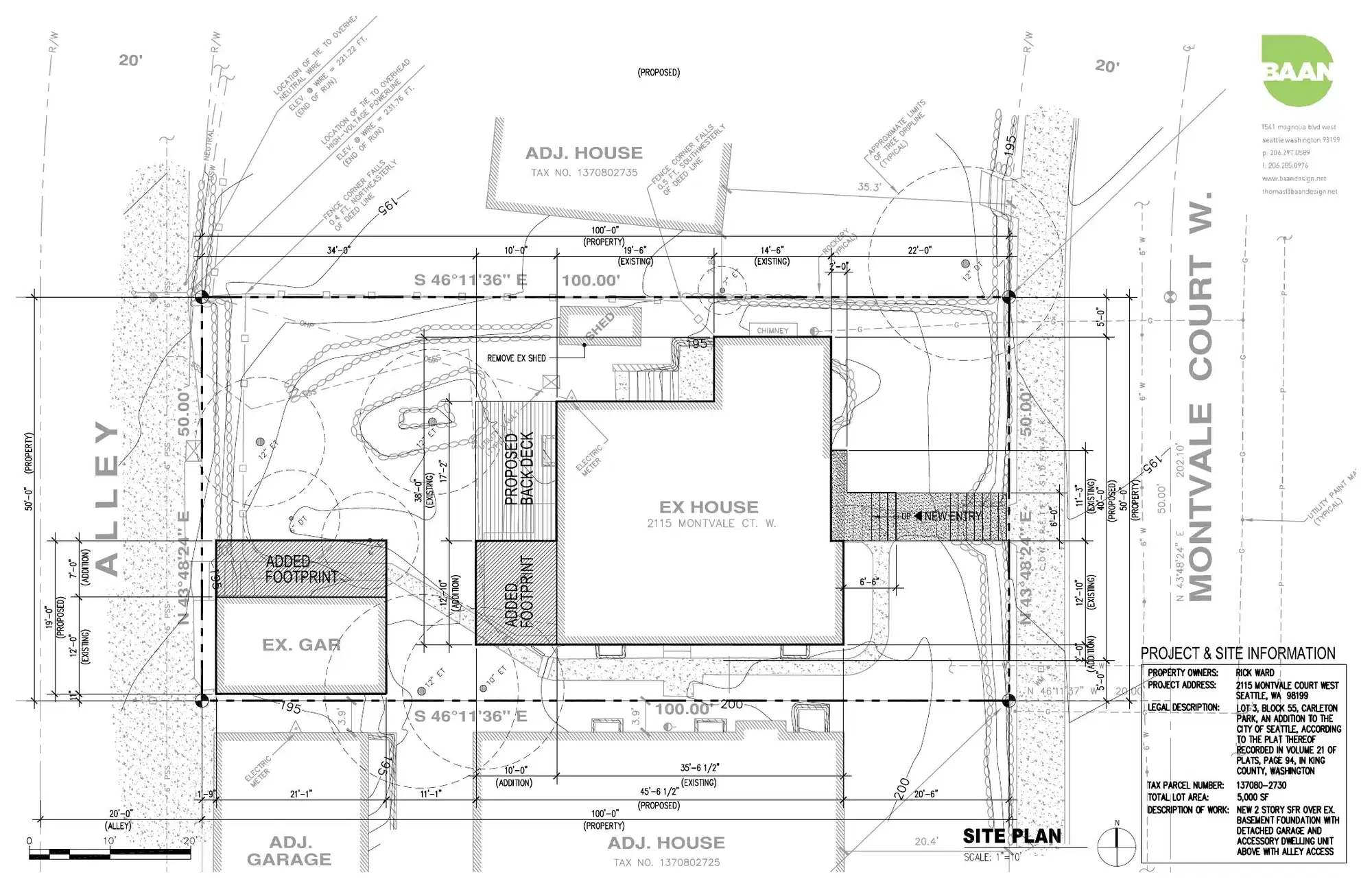 Site plan for 2115 Montvale Ct W