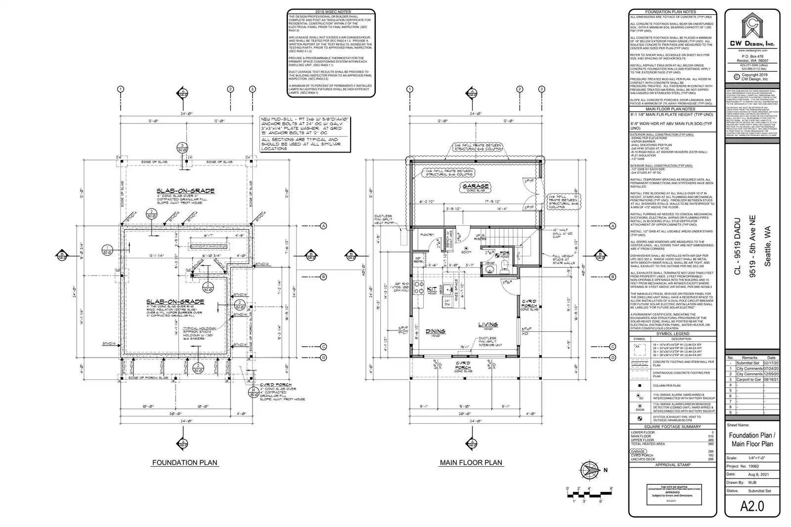 Site plan for 9519 5th Ave NE