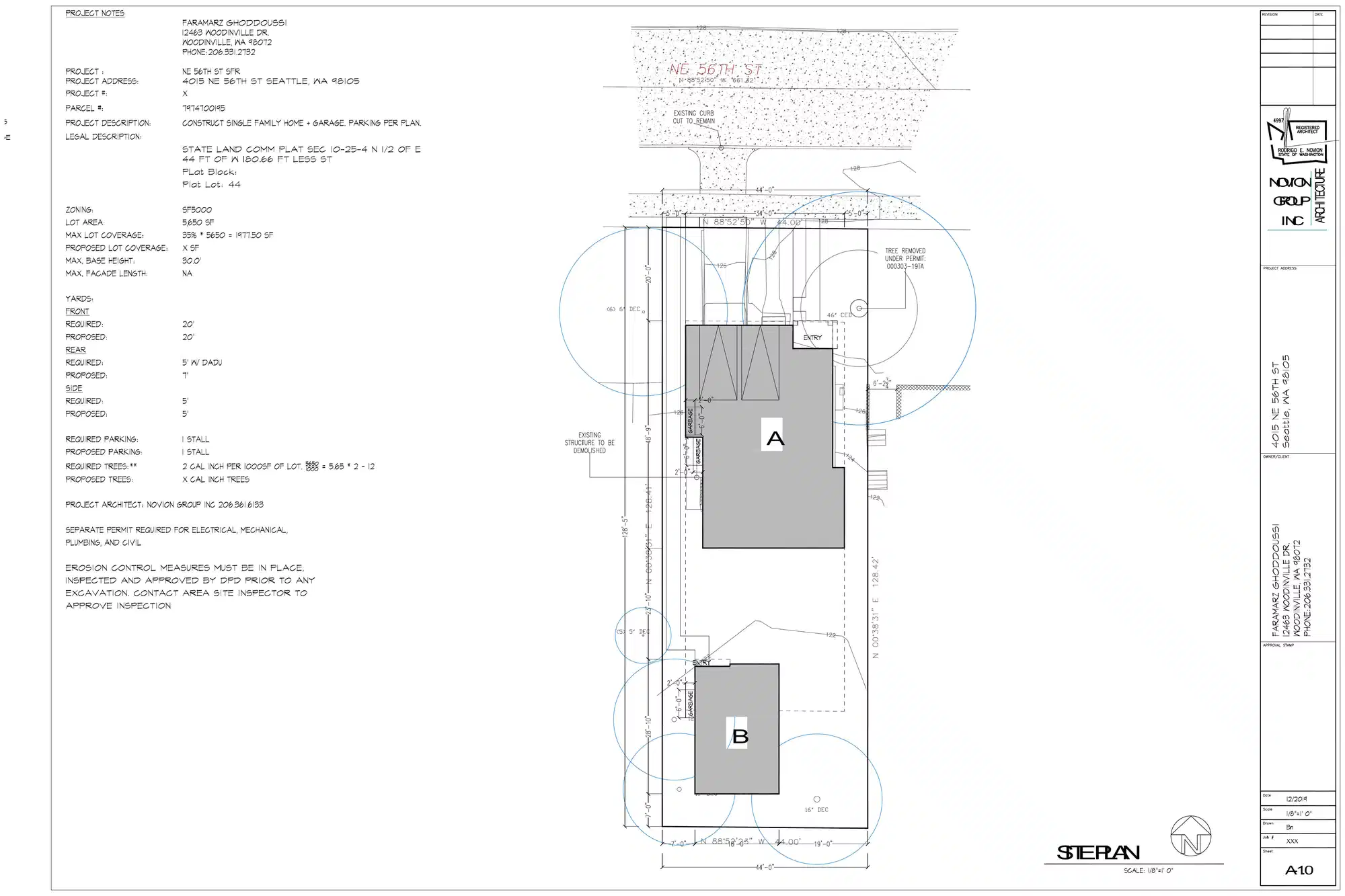 Site plan for 4015 NE 56th St