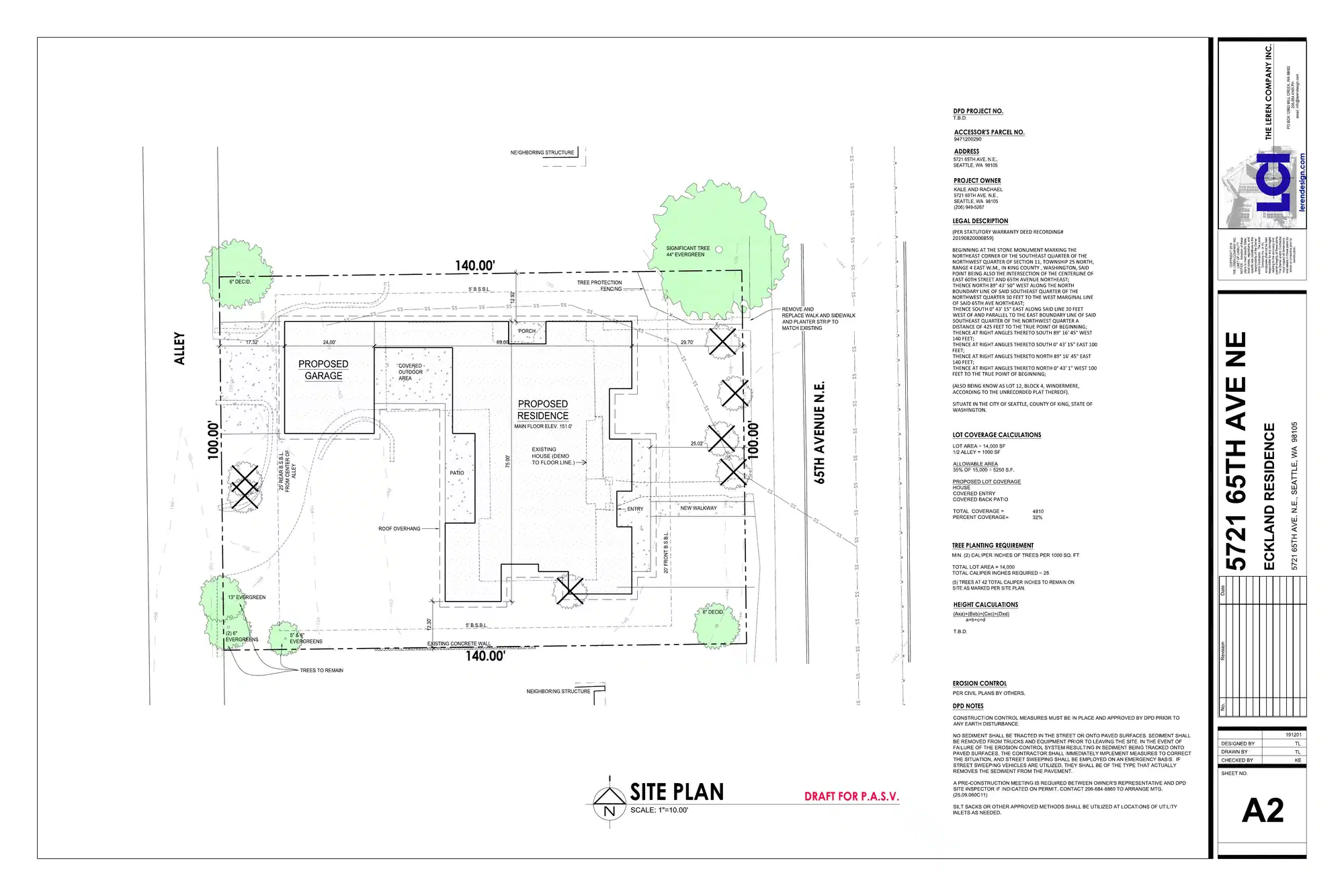 Site plan for 5721 65th Ave NE