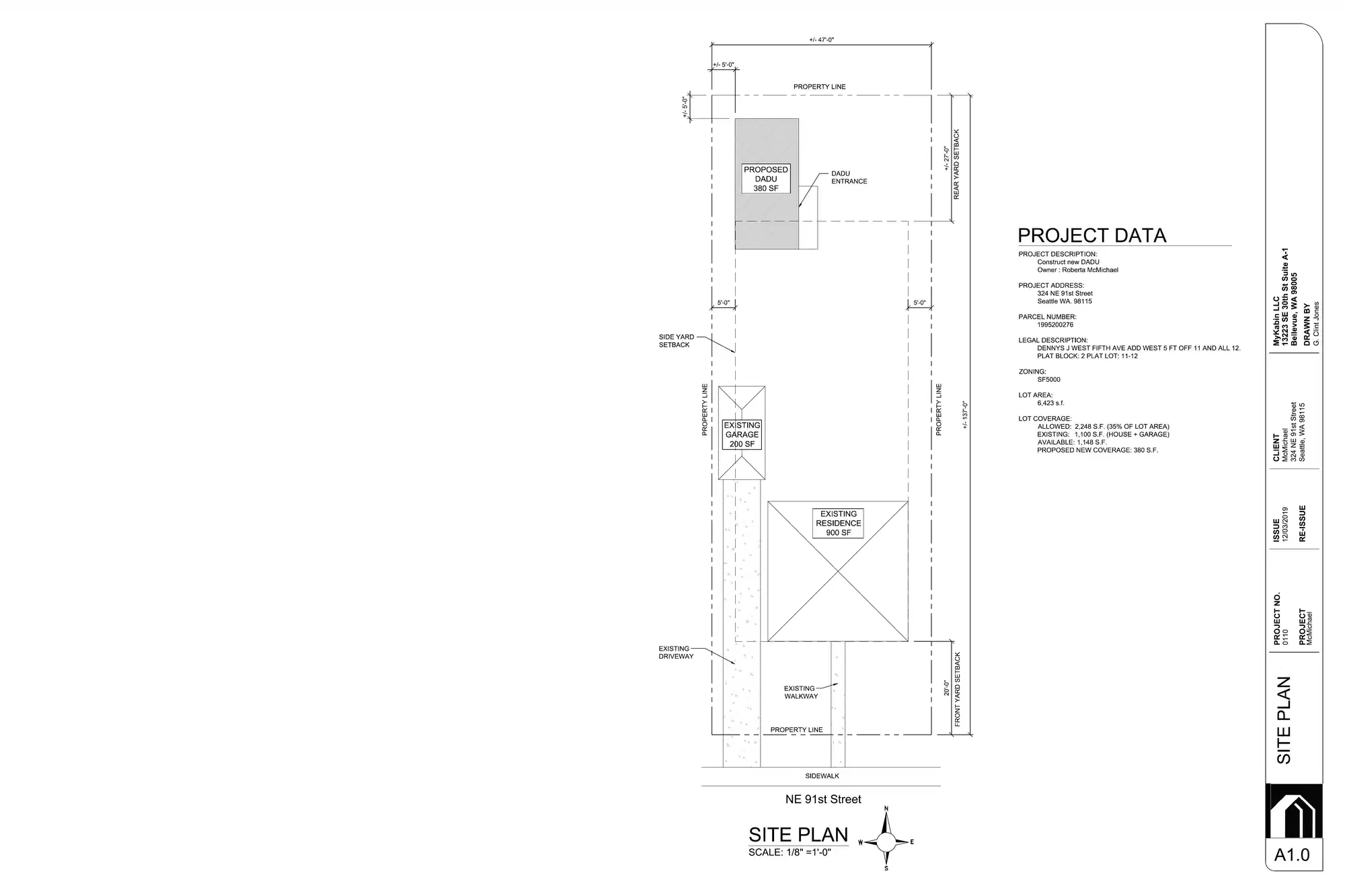 Site plan for 324 NE 91st St