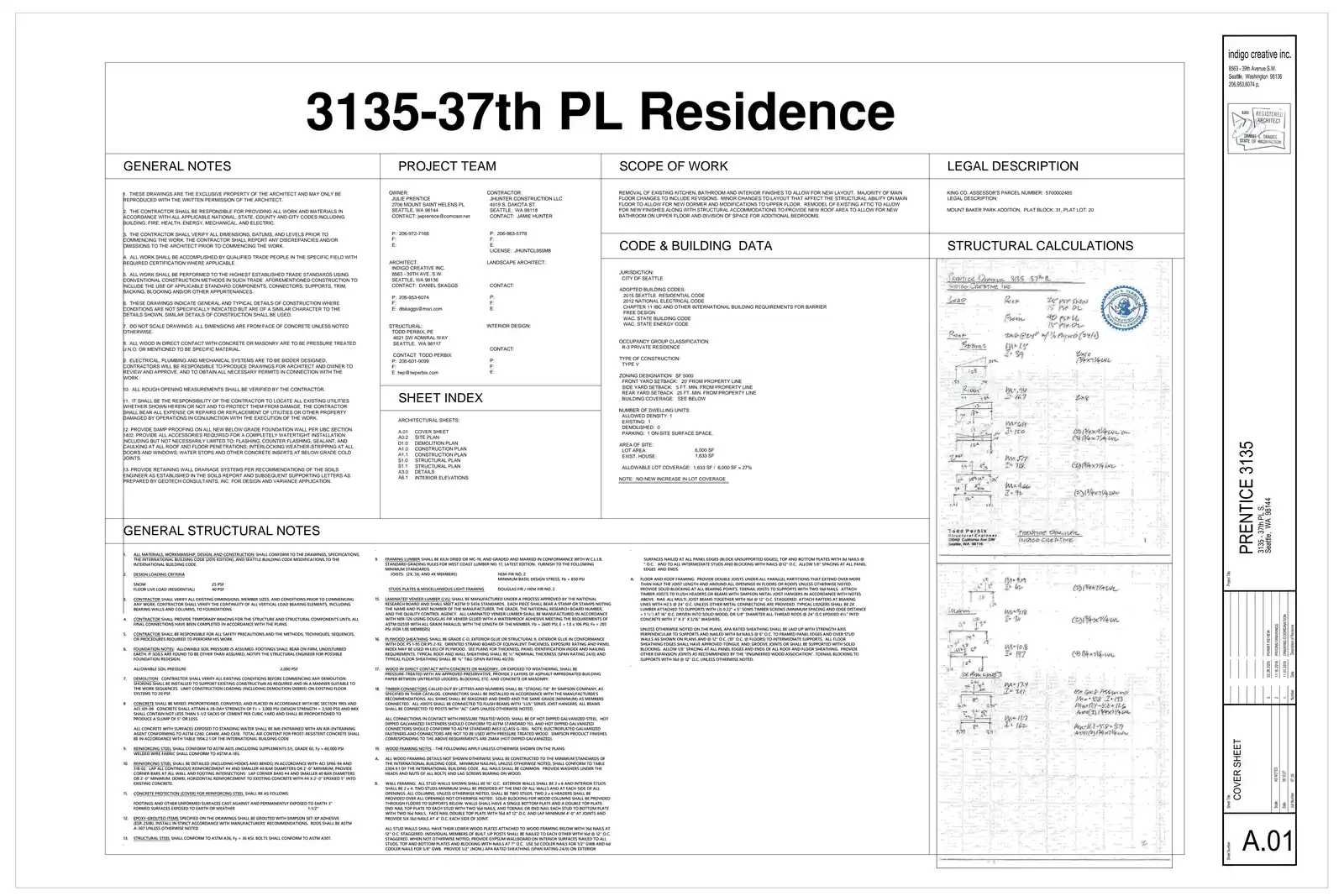 Site plan for 3135 37th Pl S