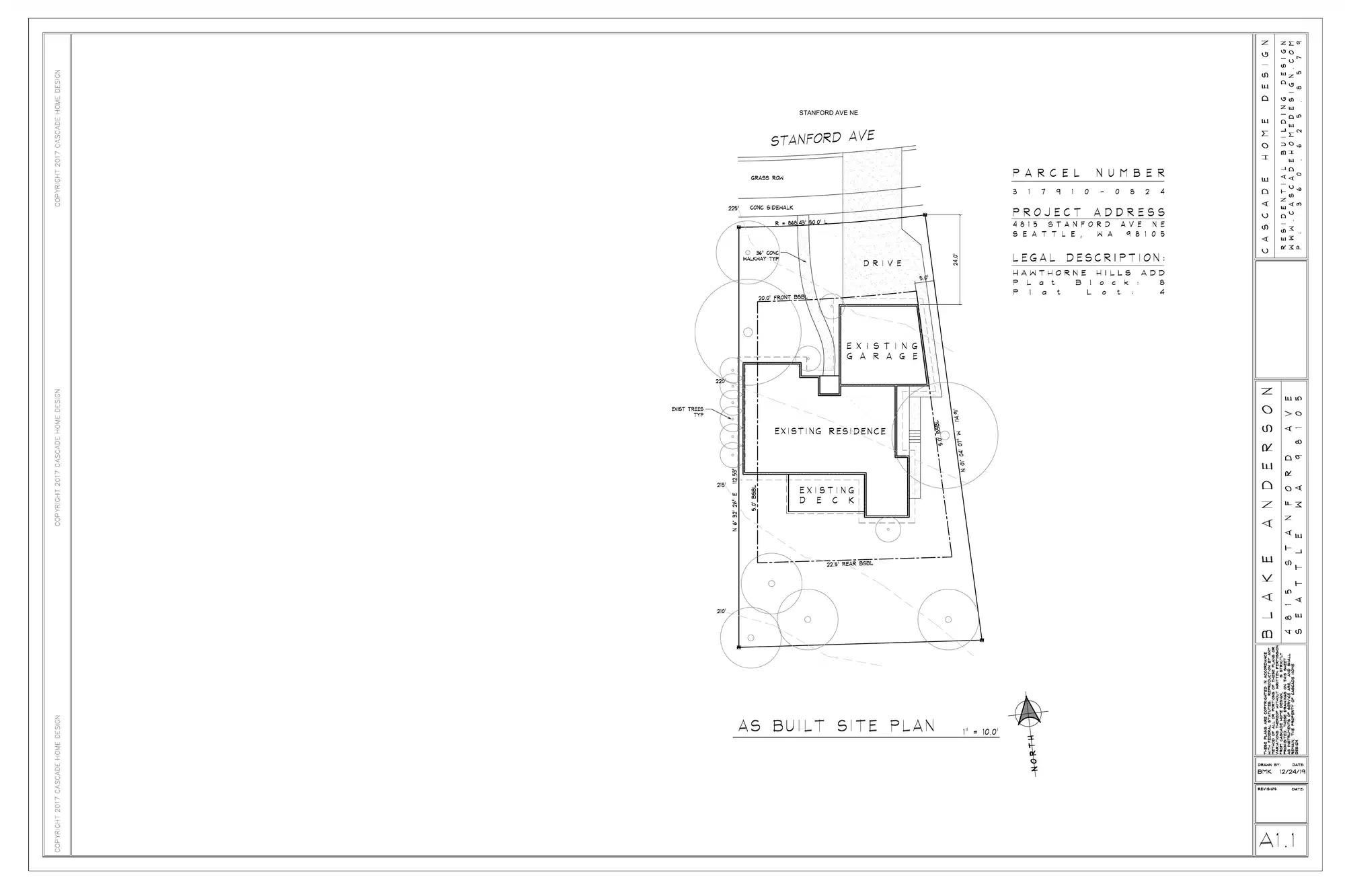 Site plan for 4815 Stanford Ave NE