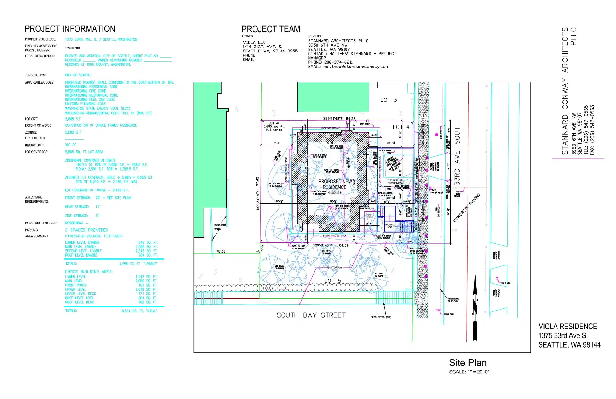 Site plan for 1371 33rd Ave S