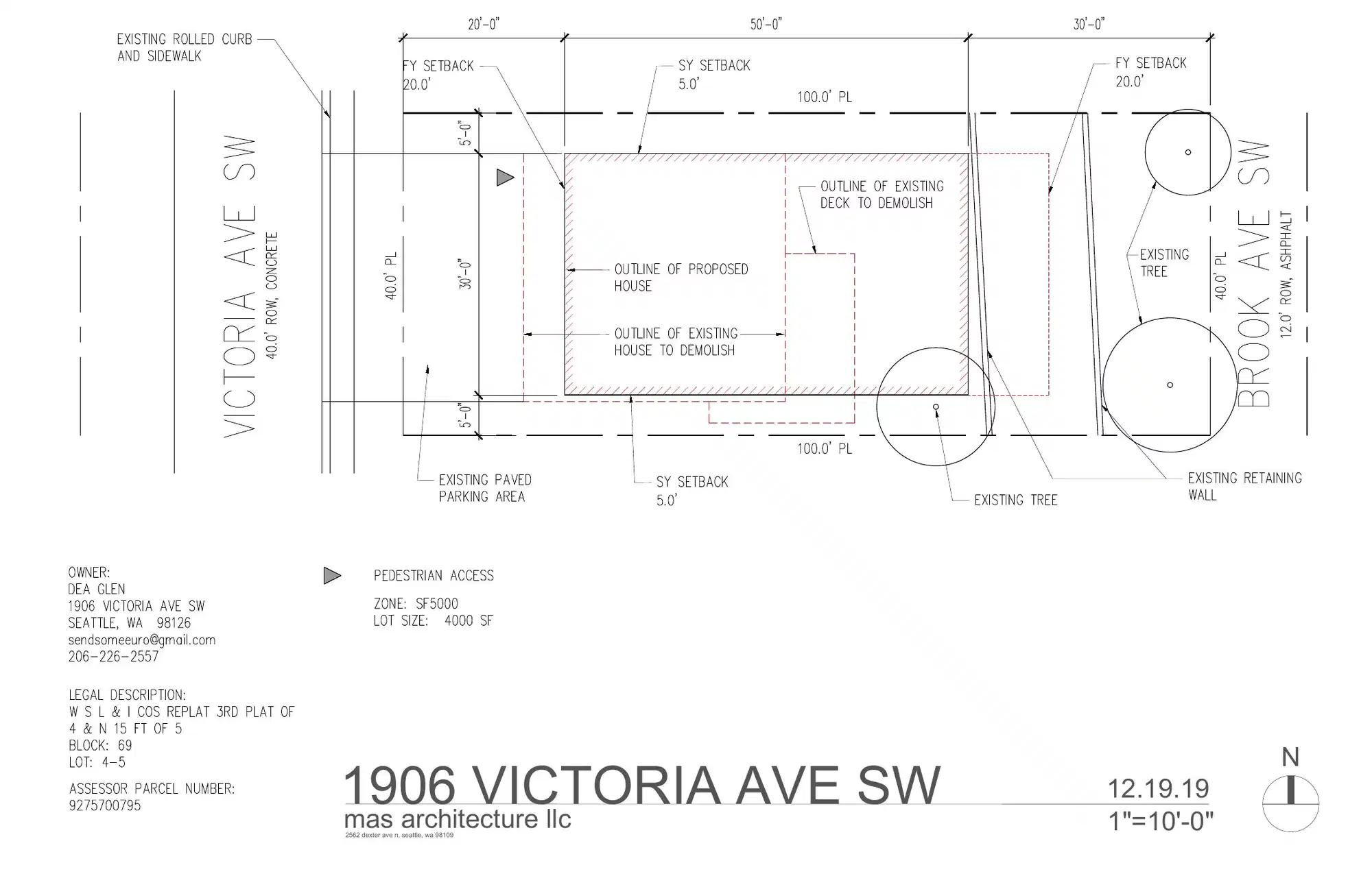 Site plan for 1906 Victoria Ave SW