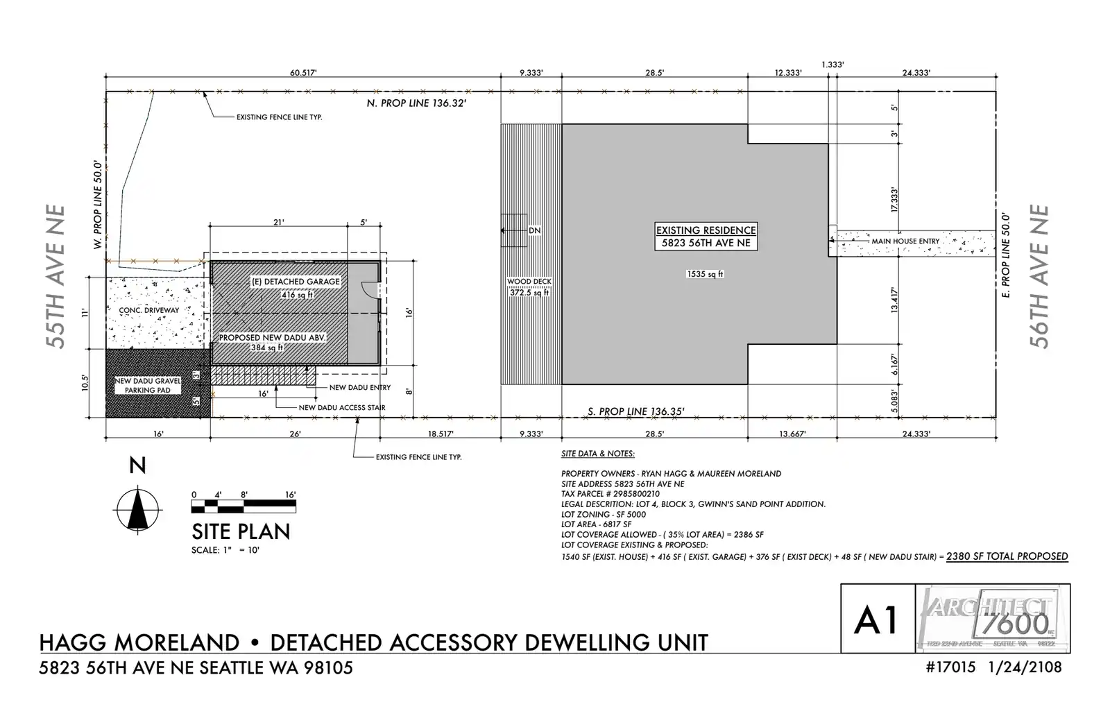Site plan for 5815 55th Ave NE