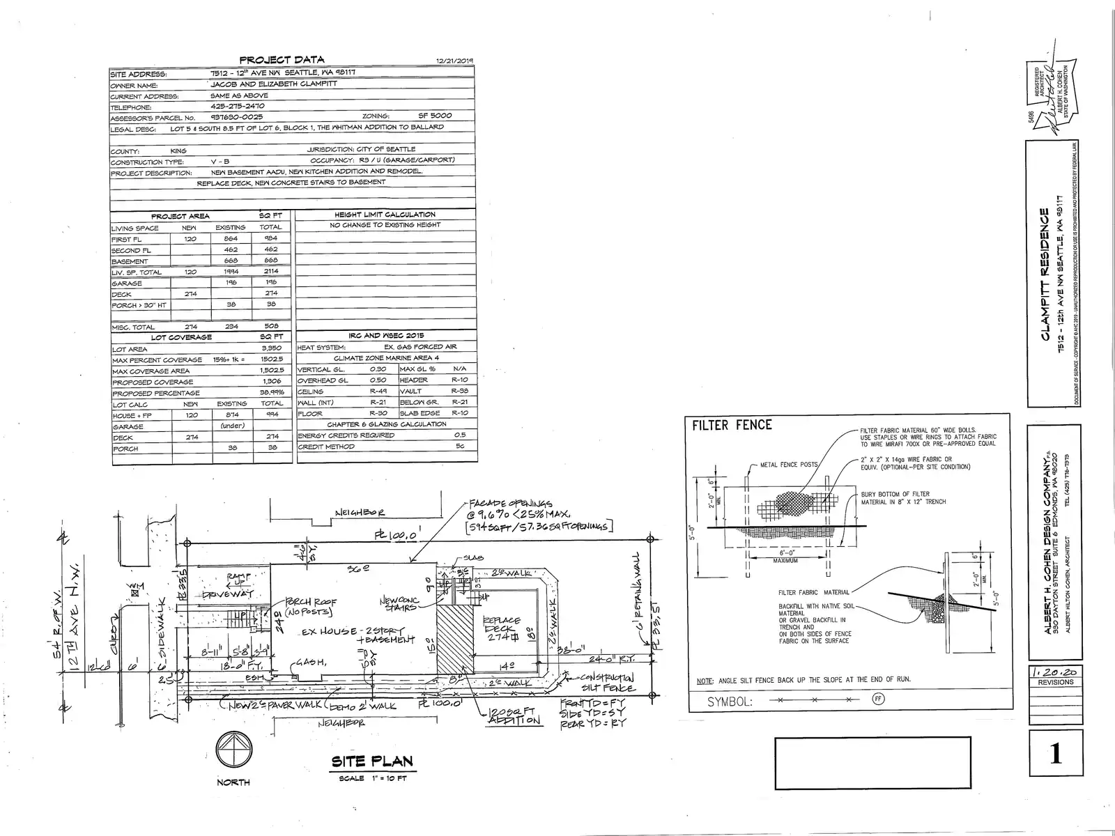 Site plan for 7512 12th Ave NW