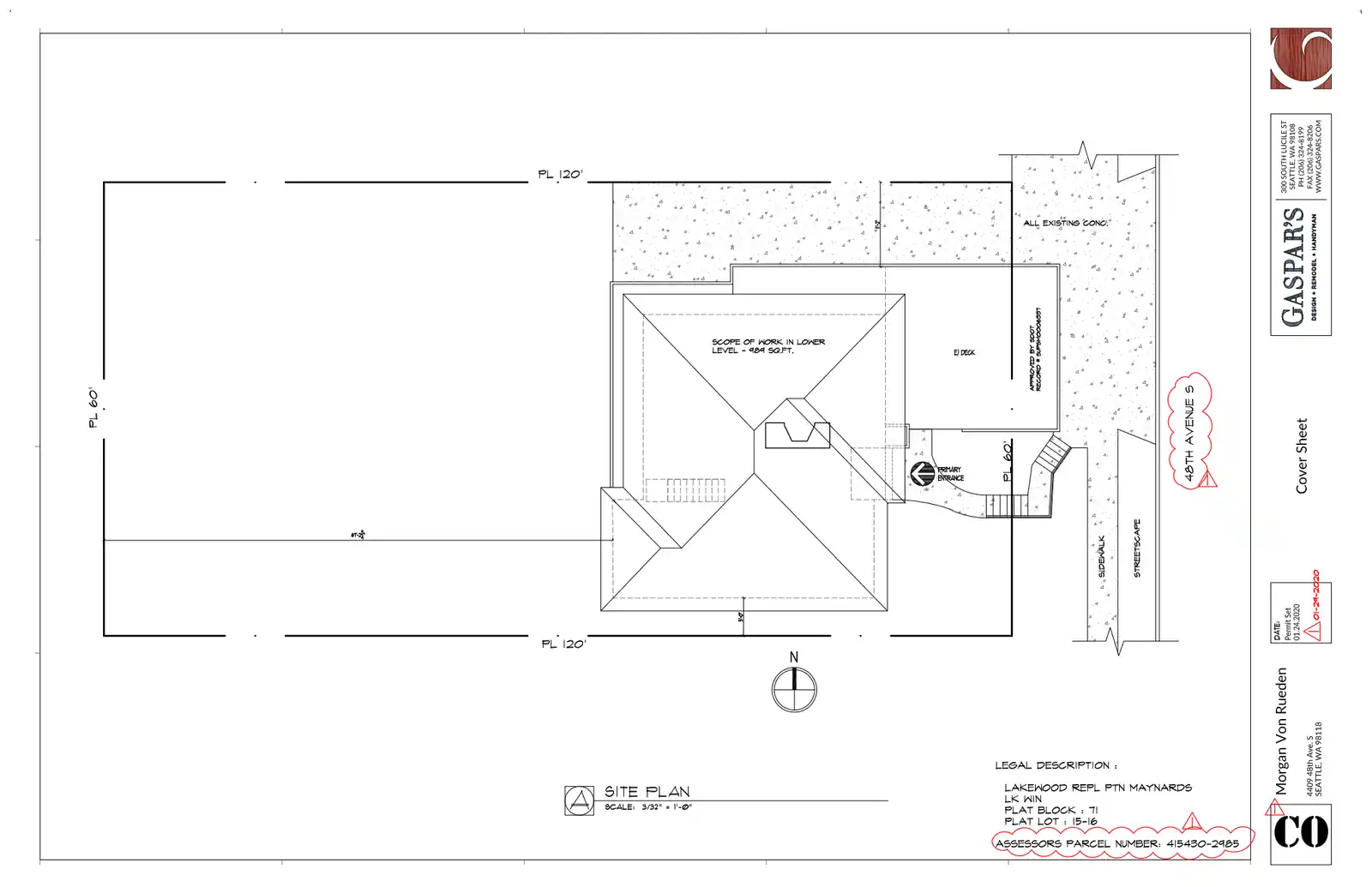 Site plan for 4409 48th Ave S