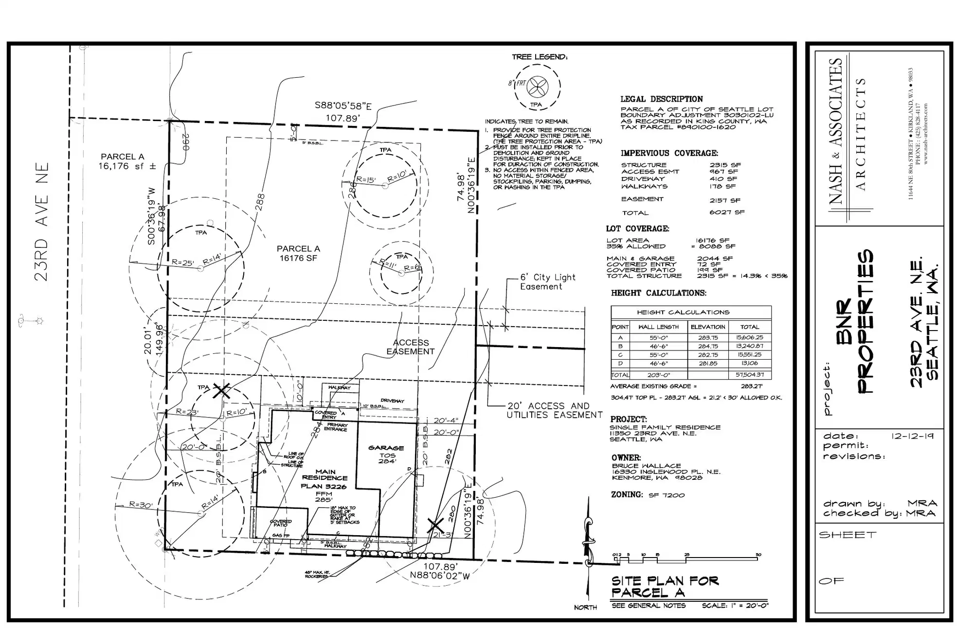 Site plan for 11340 23rd Ave NE