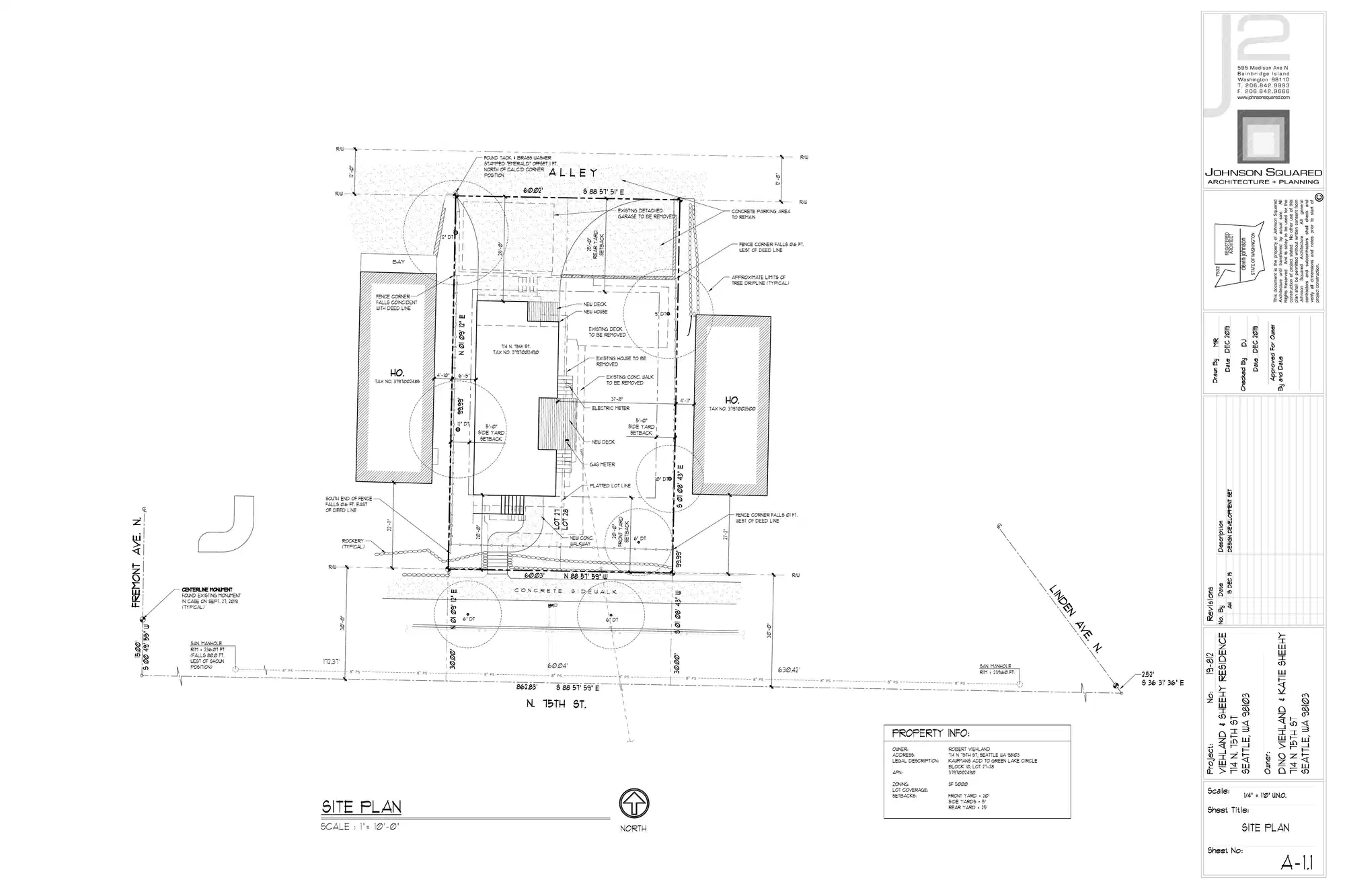 Site plan for 714 N 75th St